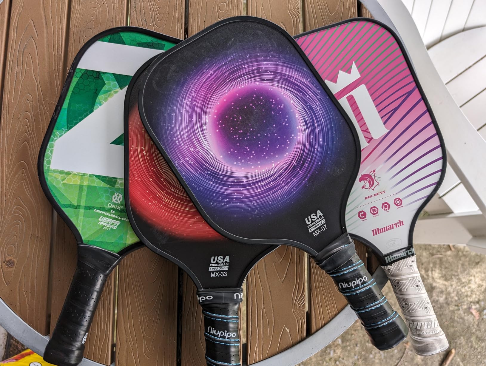 niupipo Pickleball Paddles Set of 2 or 4, USAPA Approved Fiberglass Pickleball Paddle Set with Balls and Bag, Polypropylene Honeycomb Core, Lightweight Pickleball Paddles for Beginners Men Women customer photo 1