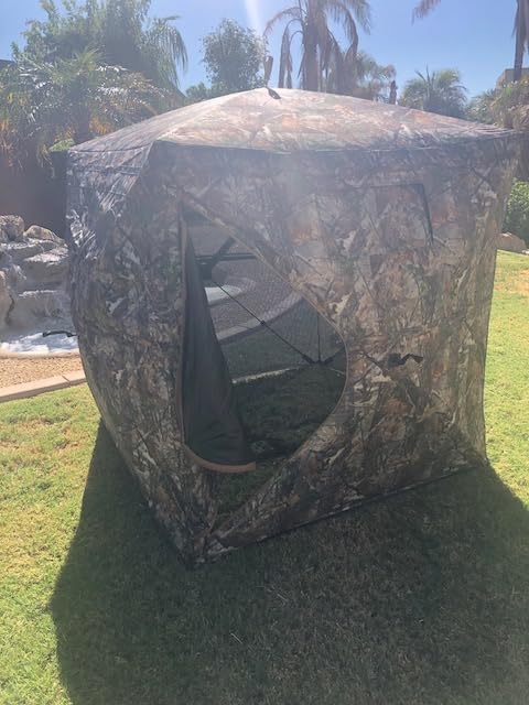 HUNTSEN Portable Hunting Blind - 270°/360°See Through with Waterproof Floor Mat customer photo 1