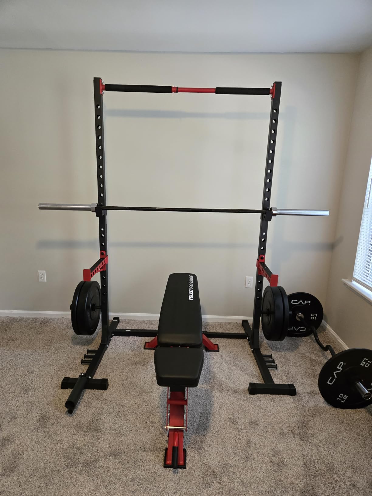 FLYBIRD SR1 Squat Rack, Adjustable Power Rack for 6FT/7FT Barbells customer photo 1