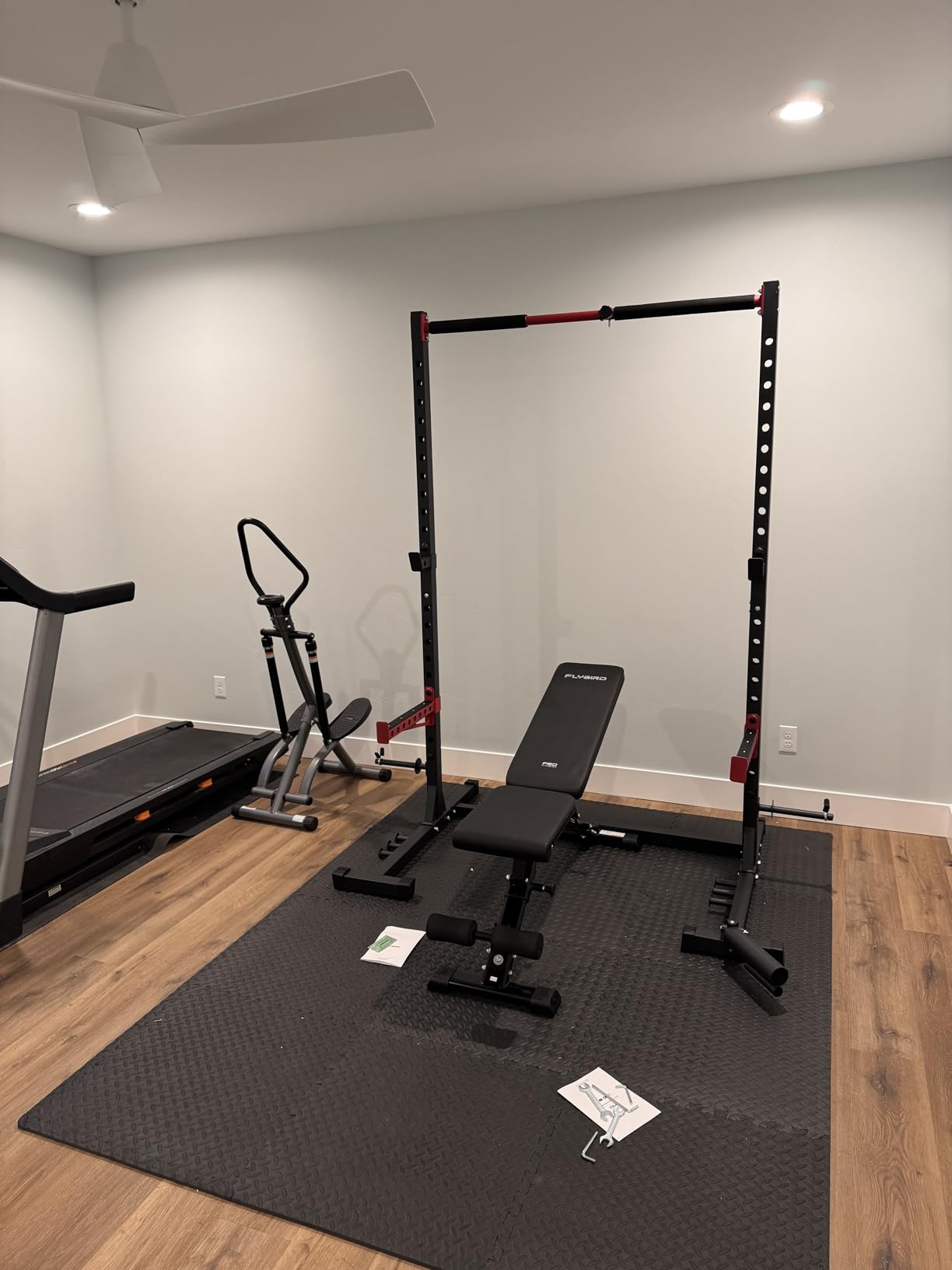 FLYBIRD SR1 Squat Rack, Adjustable Power Rack for 6FT/7FT Barbells customer photo 2
