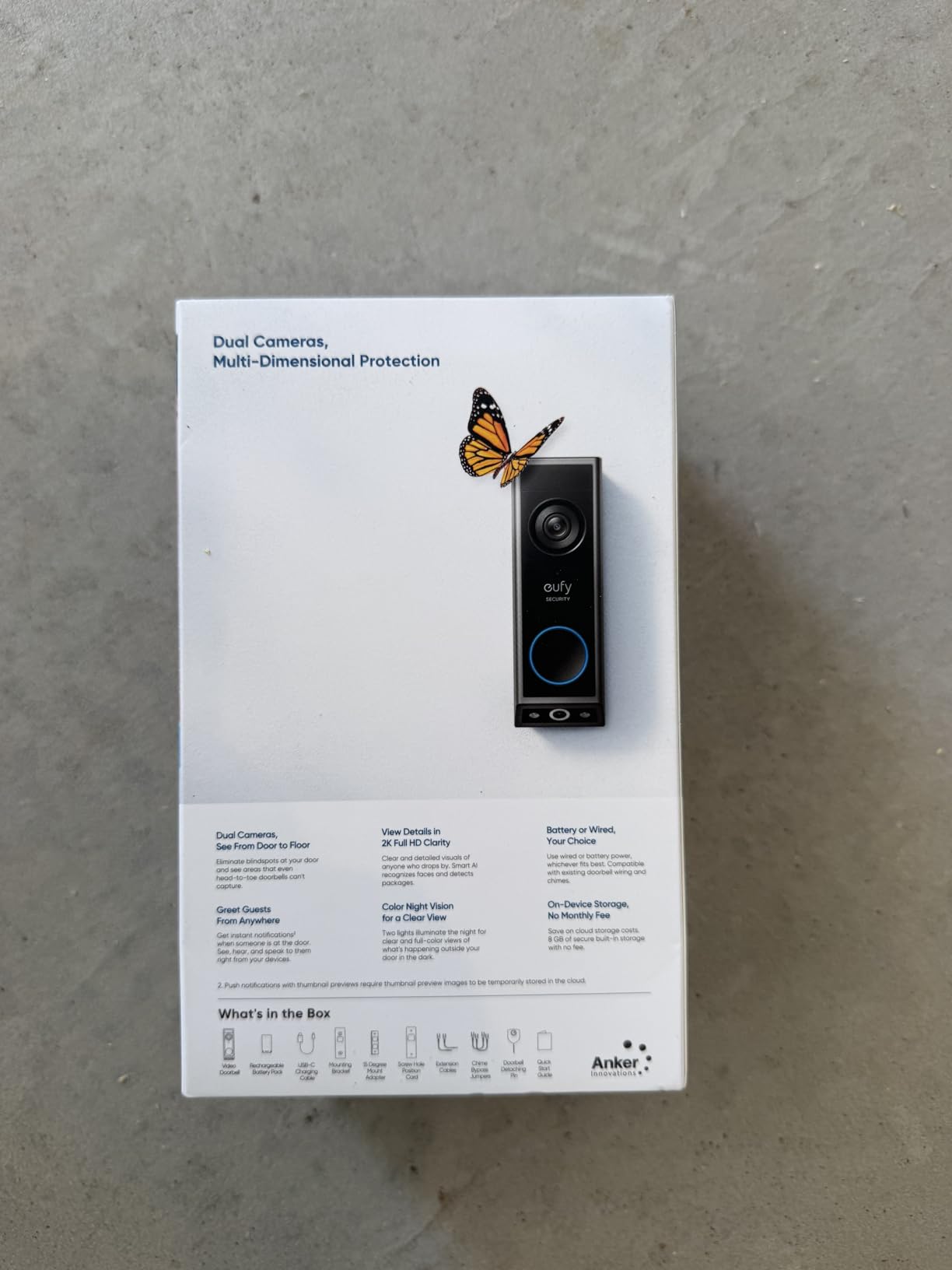 eufy Security Video Doorbell E340, Dual Cameras, 2K FHD customer photo 1
