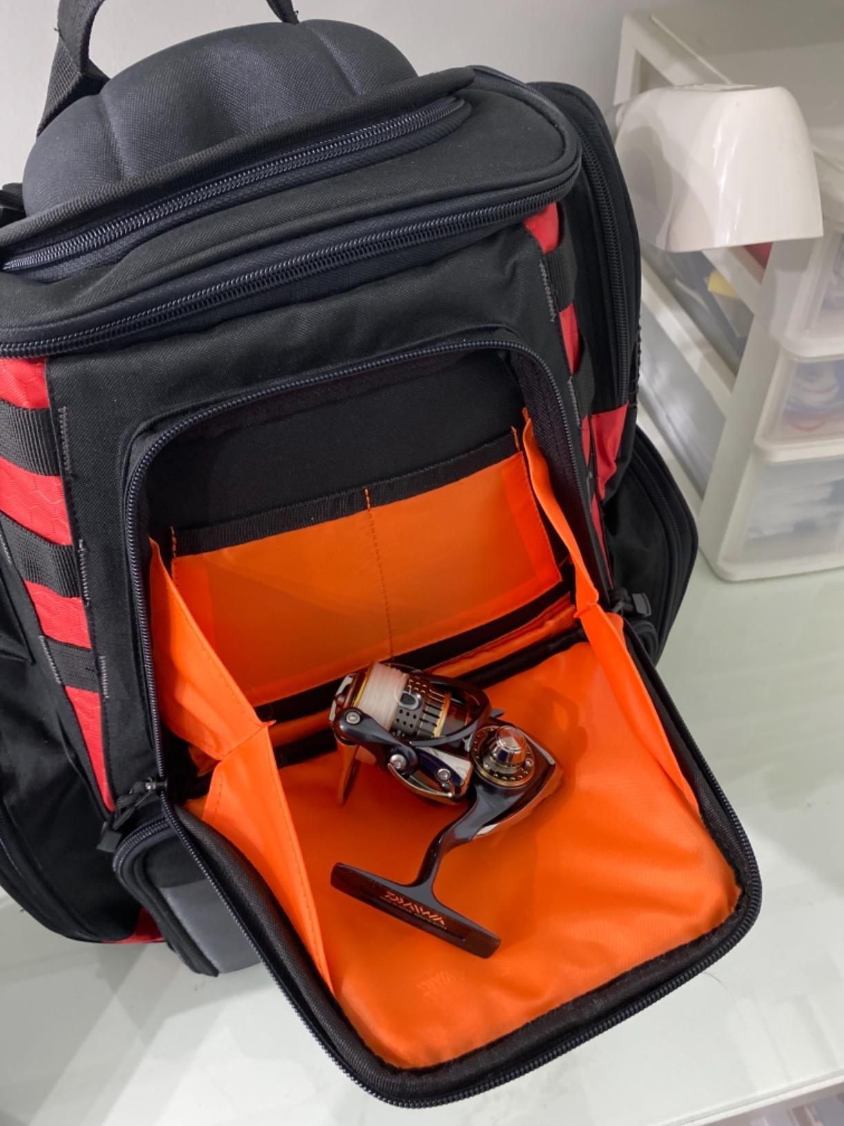 Piscifun Fishing Tackle Backpack with 2 Rod Holders, 4 Boxes & Rain Cover | Multi-pocket storage, fits 3600/3700 trays, bottle holder, padded straps for bank fishing customer photo 2
