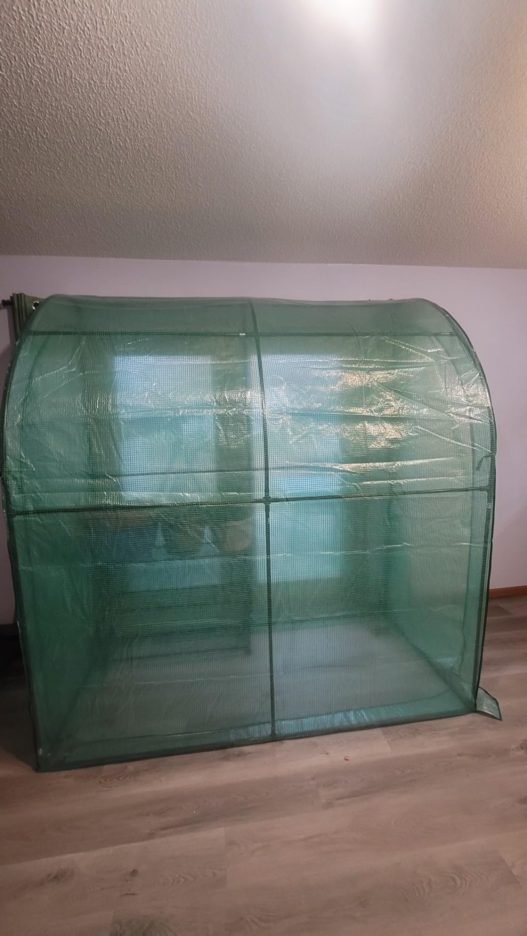 Happygrill Greenhouse, Lean to Greenhouse with Weatherproof PE Cover customer photo 2