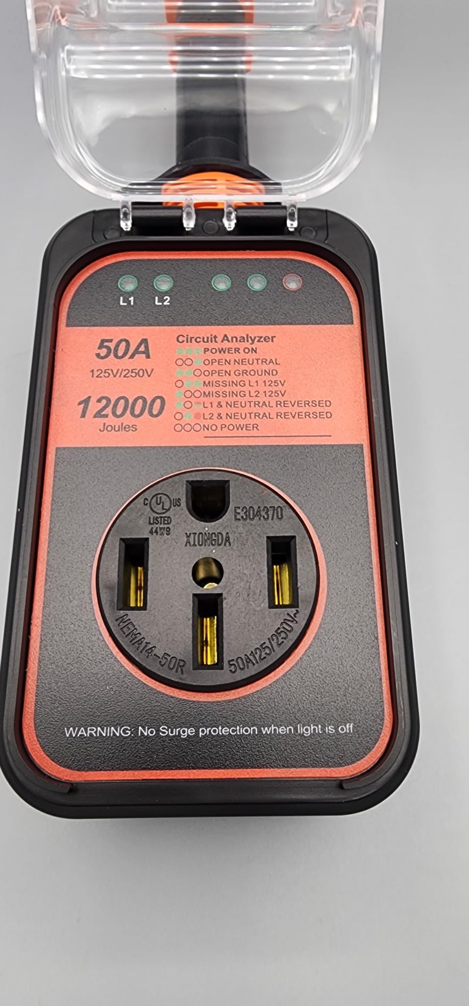 MILLIONHOME RV Surge Protector 50 Amp, 𝟐𝟎𝟐𝟔 𝐍𝐞𝐰 𝐔𝐩𝐠𝐫𝐚𝐝𝐞𝐝 Voltage Protection RV Power Surge Protectors Waterproof, RV Adapter Plug for Camper, Circuit Analyzer for Travel Trailers customer photo 2