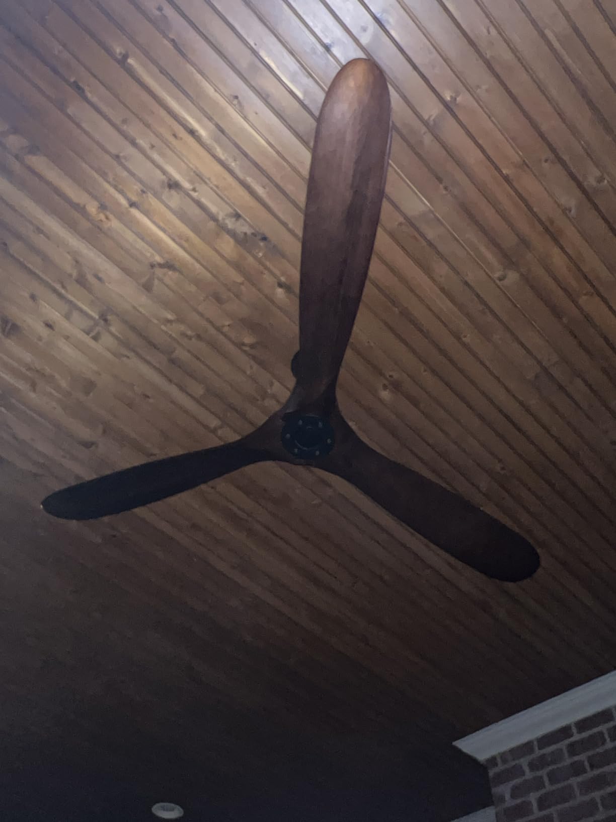 52 Inch Black Outdoor Ceiling Fan No Light, 3 Blade Wood Propeller Ceiling Fans for Patios, Wet Rated Indoor Ceiling Fan without Light for Living Room Bedroom with Remote customer photo 2