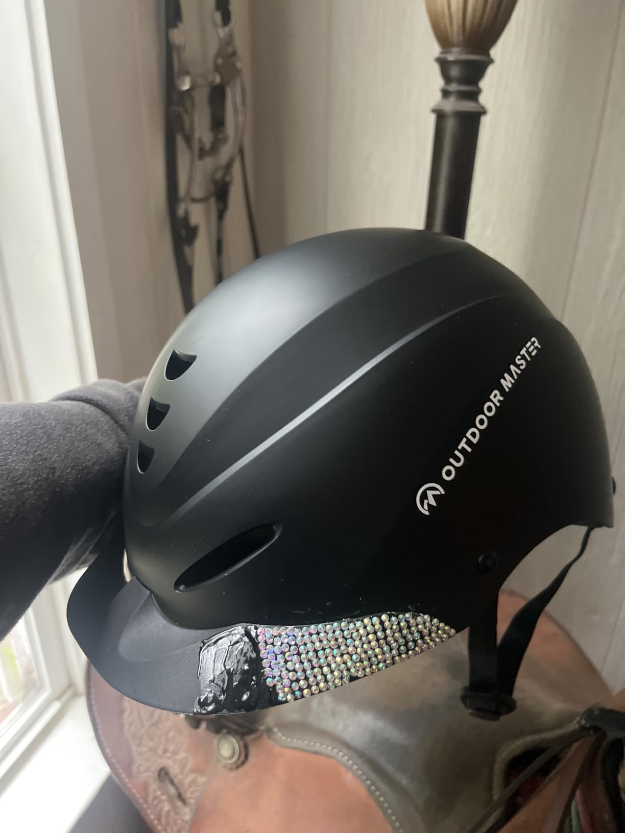 OutdoorMaster Equestrian Helmet, Breathable Horse Riding Helmet with Visor customer photo 2