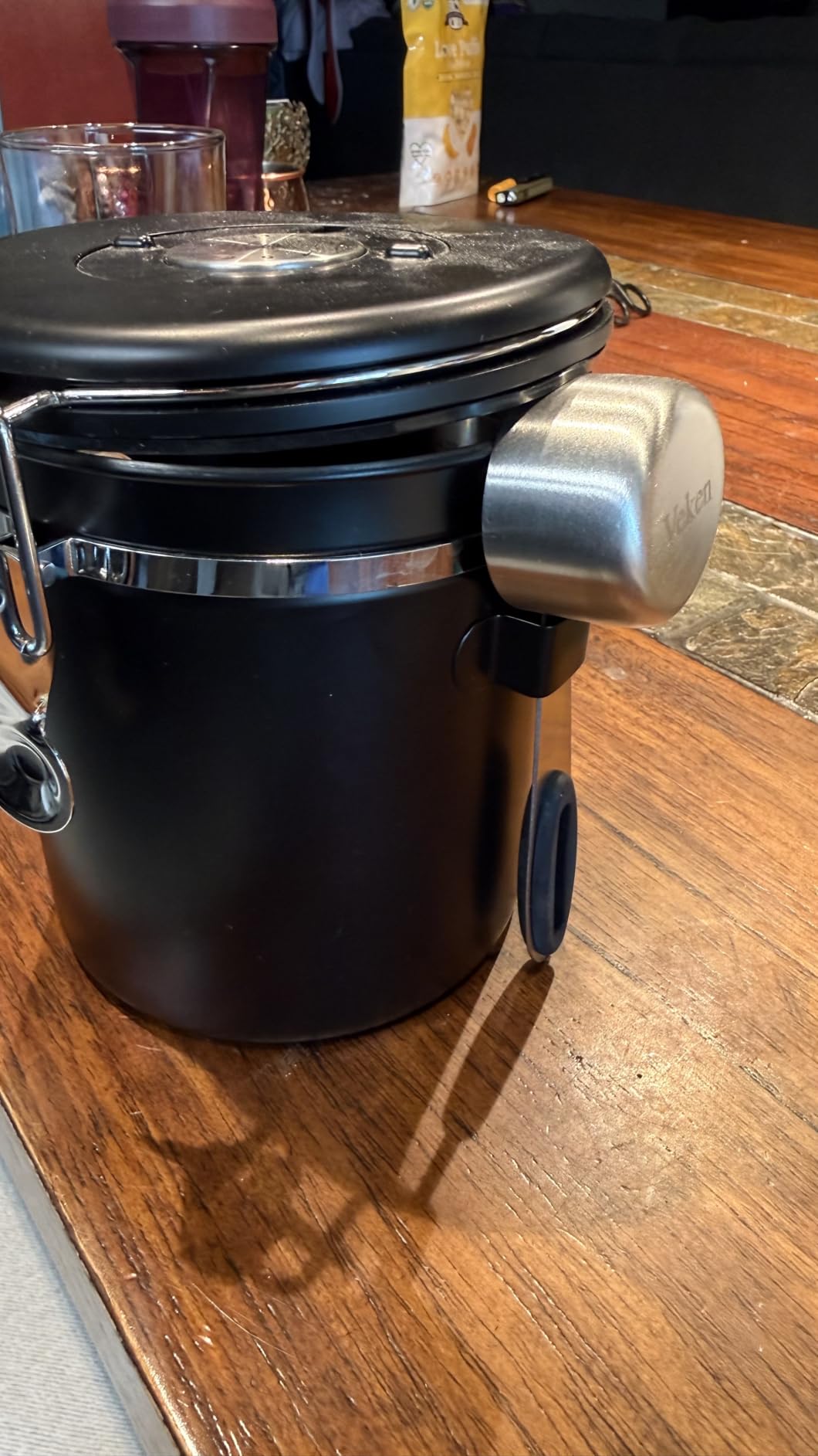 Veken Coffee Canister with Window,Airtight Stainless Steel Container,16OZ customer photo 2