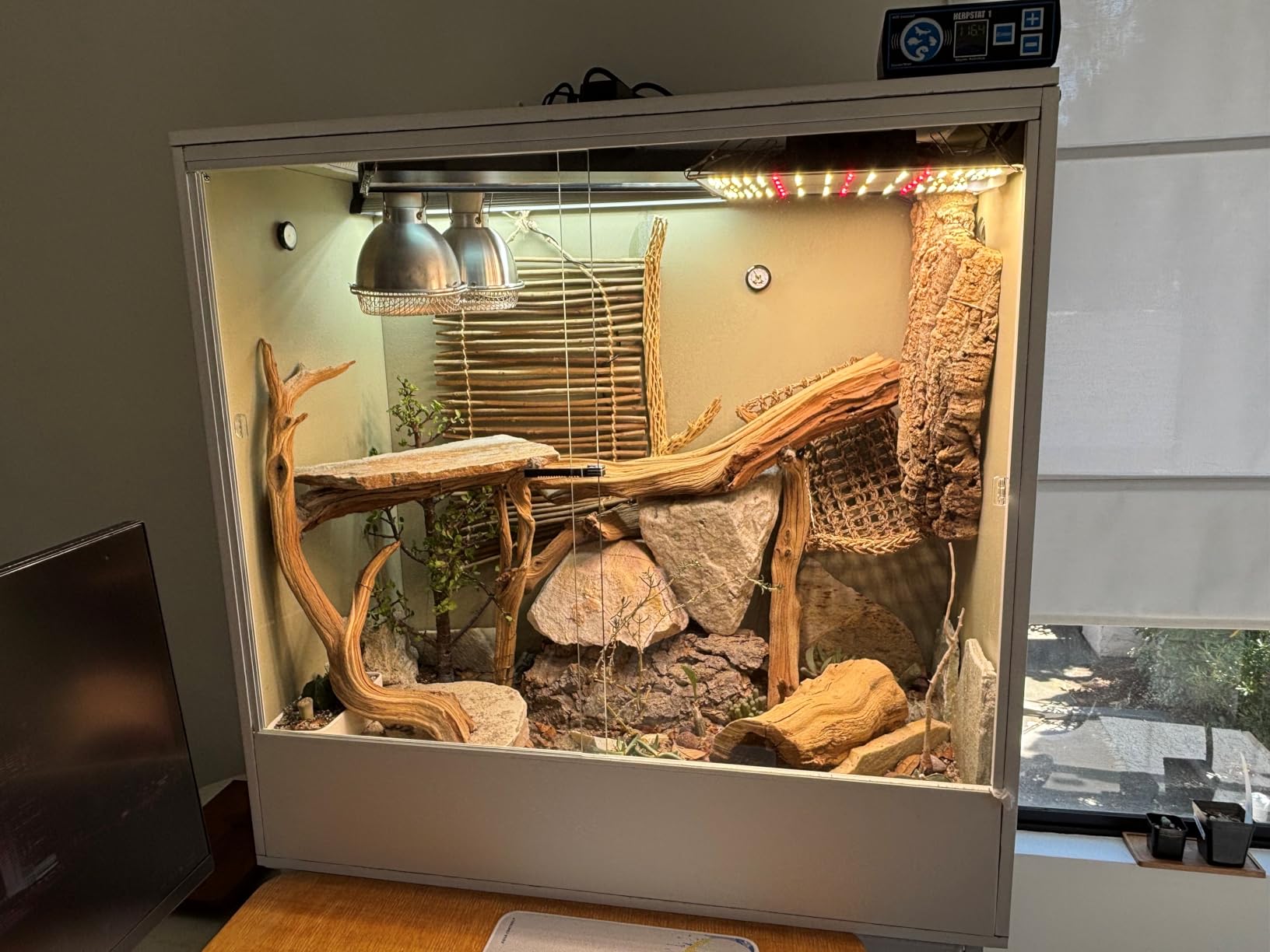 REPTI ZOO 67 Gallon PVC Tall Reptile Tank, 24 x18x36 inch Large Reptile Terrarium for Gecko Lizard Chameleon Frog Snake, Enclosure Habitat with Sliding Door & Top Screen Ventilation customer photo 1