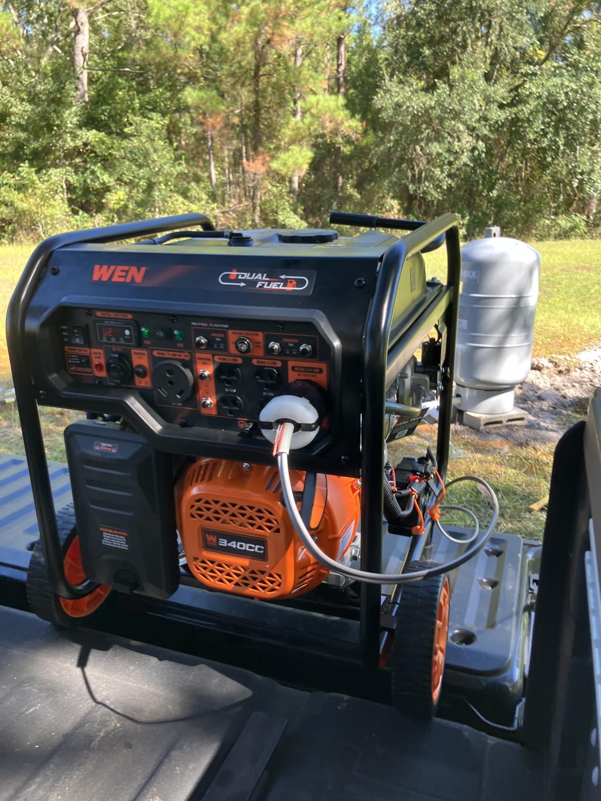 WEN 8000-Watt 120V/240V Dual Fuel Portable Generator, Electric Start, 340cc, Transfer-Switch and RV-Ready with CO Watchdog (DF8000X) customer photo 2