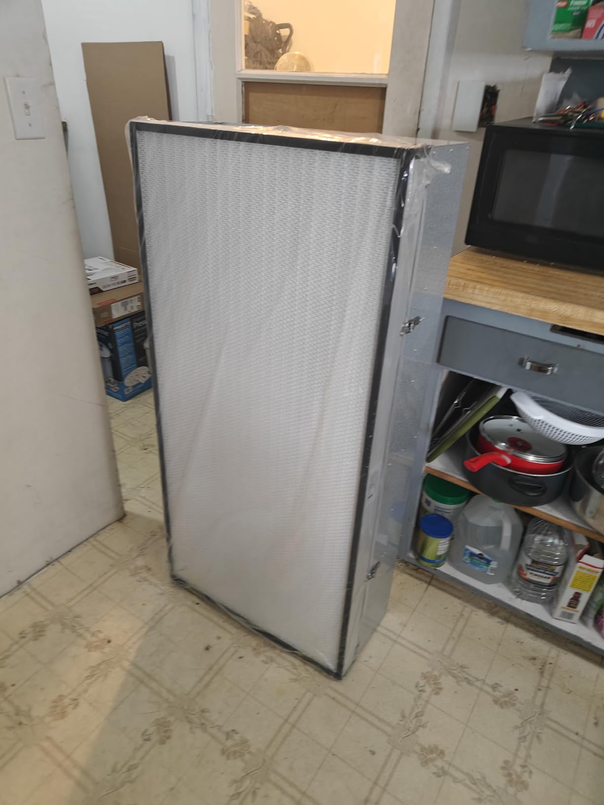 HEPA H14-Filter Laminar Flow Hood Updated FanFilter Unit（Include HEPA Filter）100/ISO Class 5 Cleanroom/Laboratory/Cleanroom/Mushroom Room, Laminar Air Flow Hood(46.2