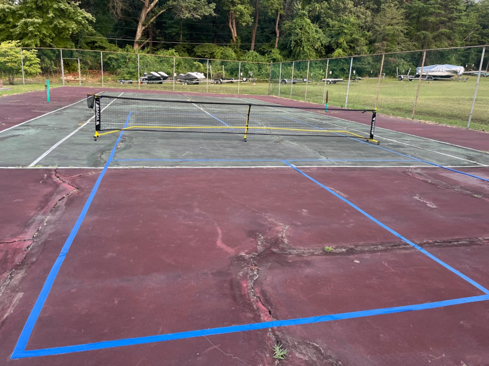 BAGAIL Portable Pickleball Net Set, 22 FT Regulation Size Pickle Ball Net with Ball Collector, 4 Balls and Carry Bag, Easy Setup for Outdoor Indoor Driveway customer photo 1
