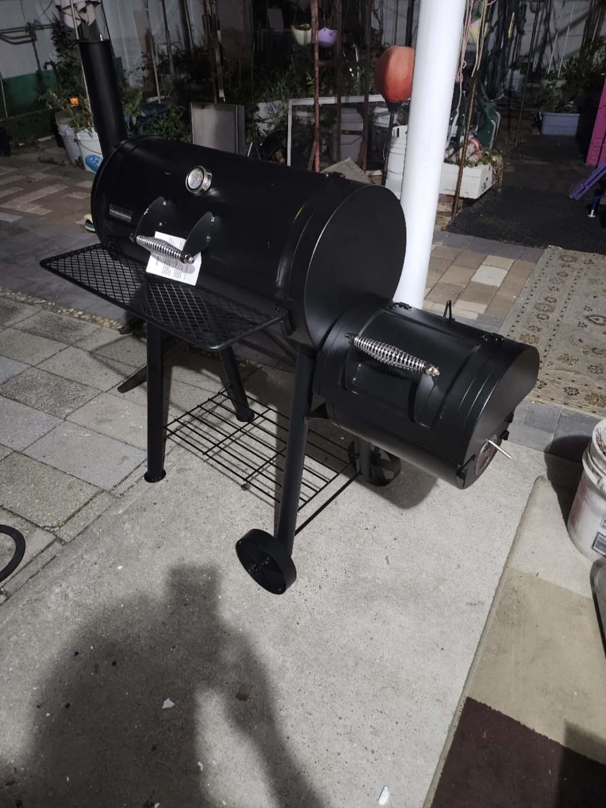 Offset Smoker Charcoal Grills with 37 Inch Cook Chamber for Outdoor Cooking customer photo 2