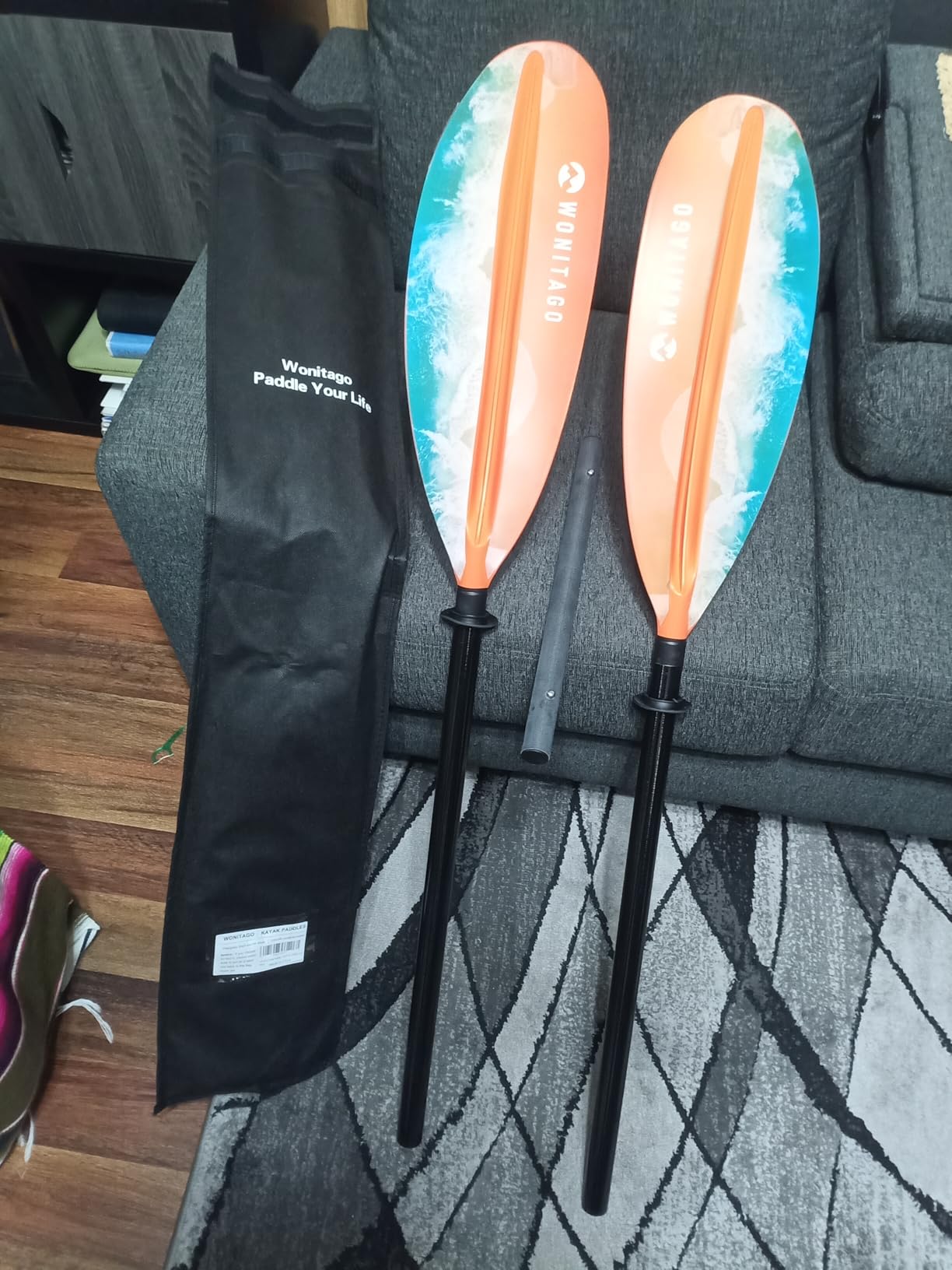 Adjustable Kayak Paddle, Fiberglass Shaft and Reinforced PP Blade customer photo 1