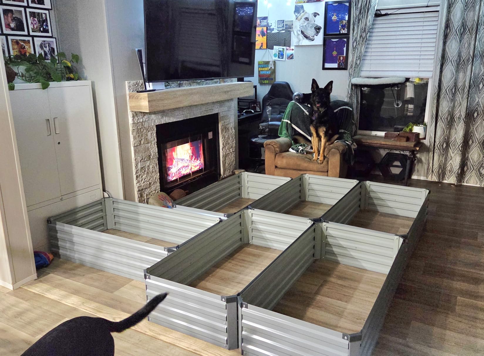 Meberam 2 Pack 6x3x1FT Galvanized Raised Garden Beds Kit Outdoor Metal Gardening Planter Box for Vegetable Elevated Flower Herbs,Silver customer photo 2