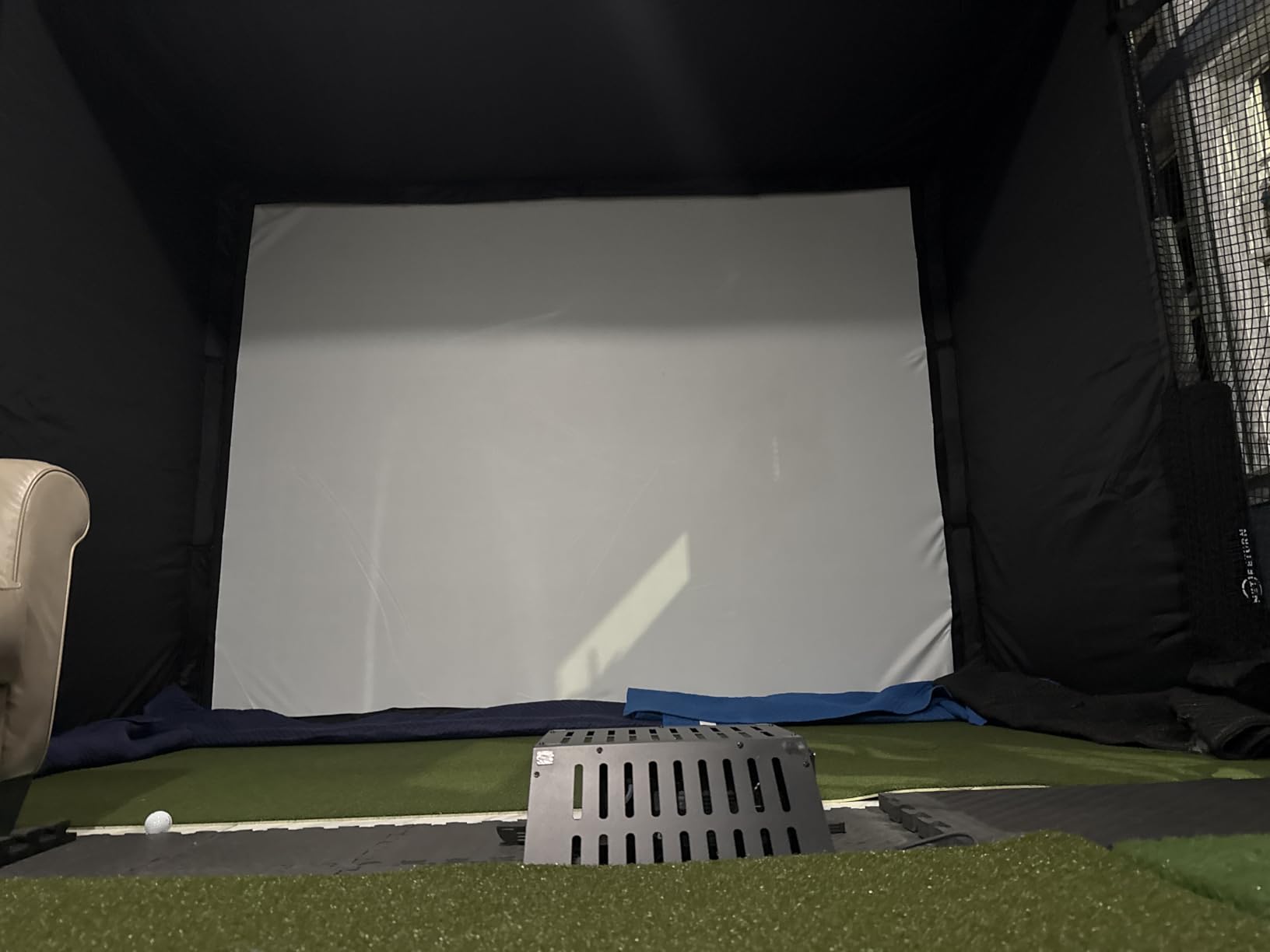 GoSports Golf Simulator Enclosure Nets - Complete Set with Frame and HD Impact Screen Kit - Indoor At Home Golf Training Equipment - Choose 10x8 ft, 12x9 ft, or 14x8 ft customer photo 1