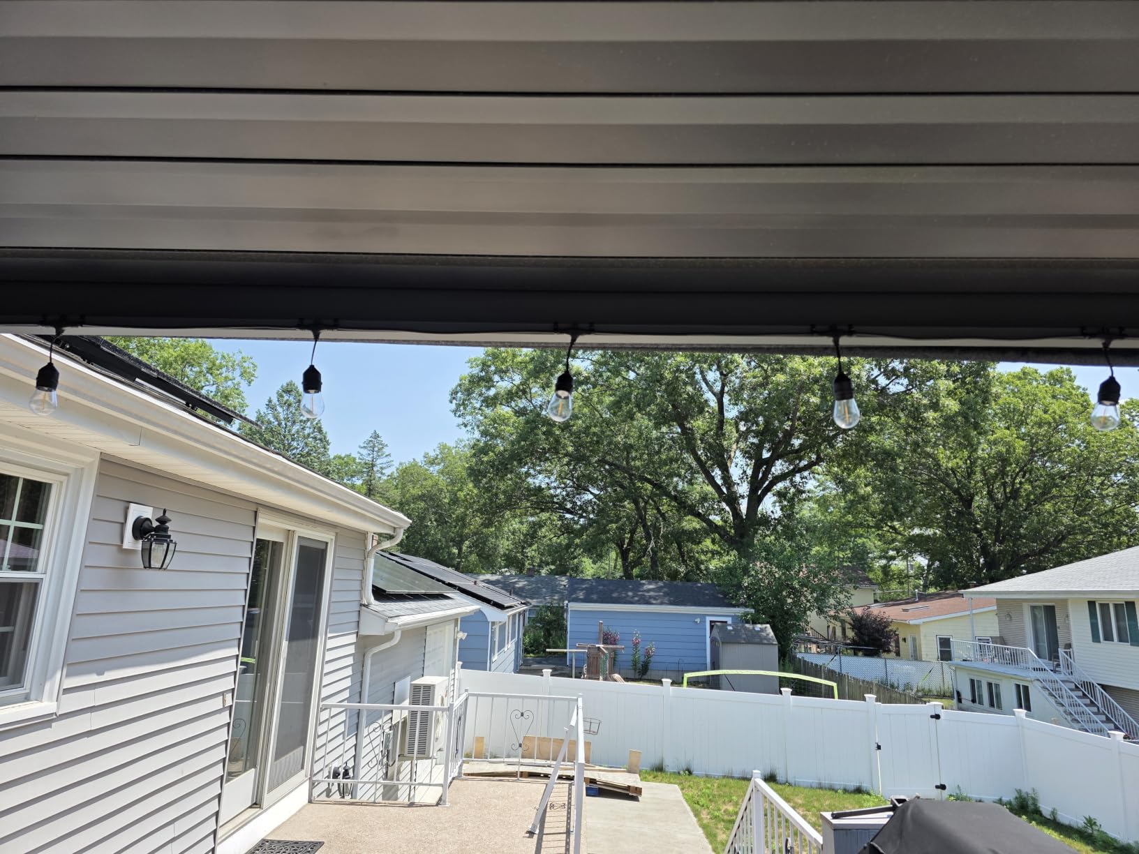 MIRADOR 80S Louvered Pergola 10' x 12', Modern Style with Adjustable Louvers and Integrated Drainage System for Deck Garden Yard, Easy Installation, Charcoal customer photo 1