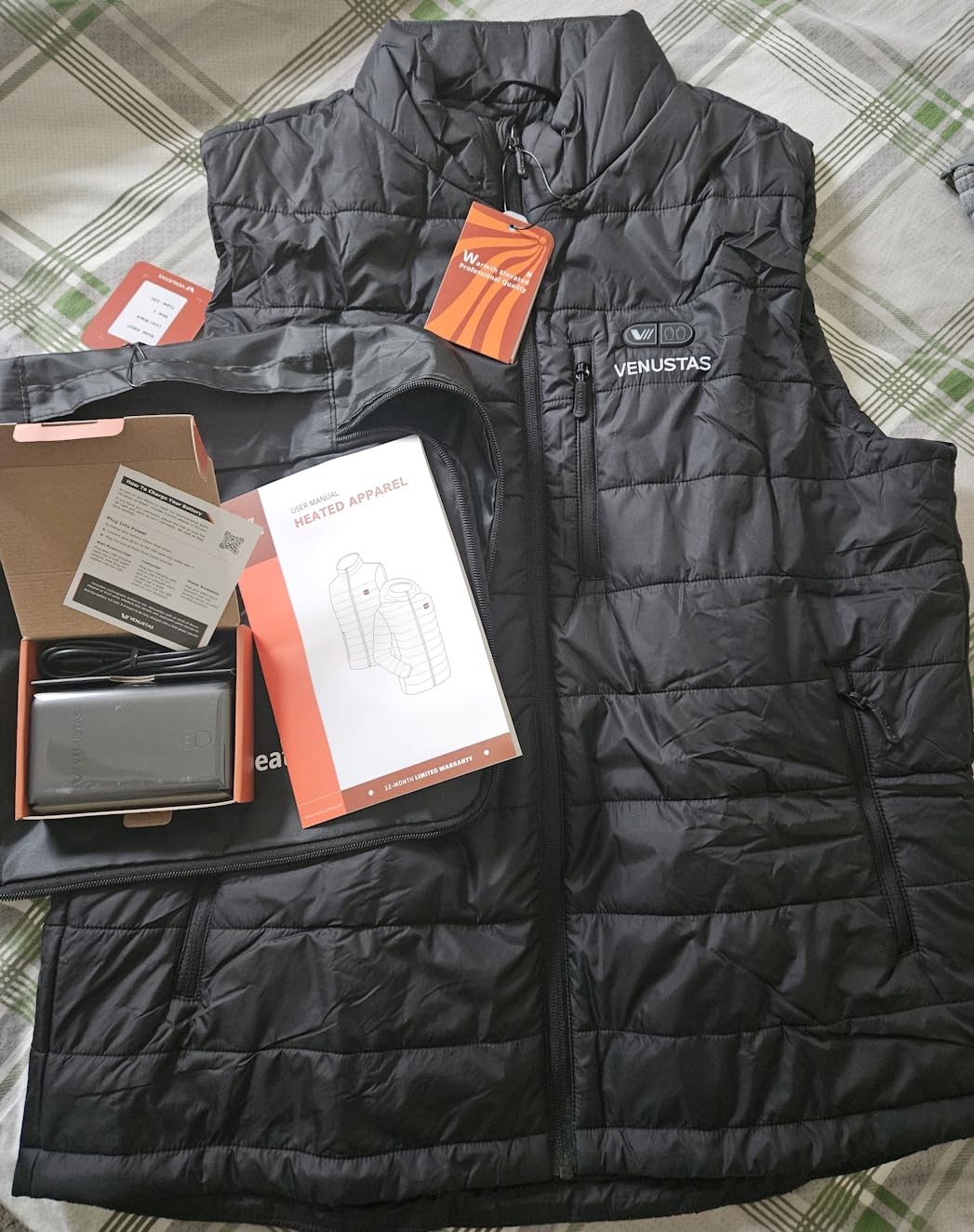 Venustas Men's 12V Dual-Control Heated Vest with Battery Pack for Work customer photo 2
