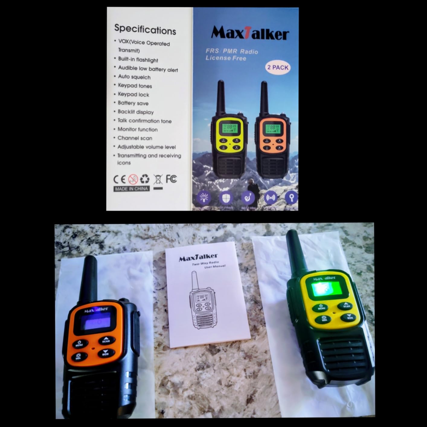 Walkie Talkies Long Range for Adults, Rechargeable FRS Two-Way Radio, 2Pack customer photo 1