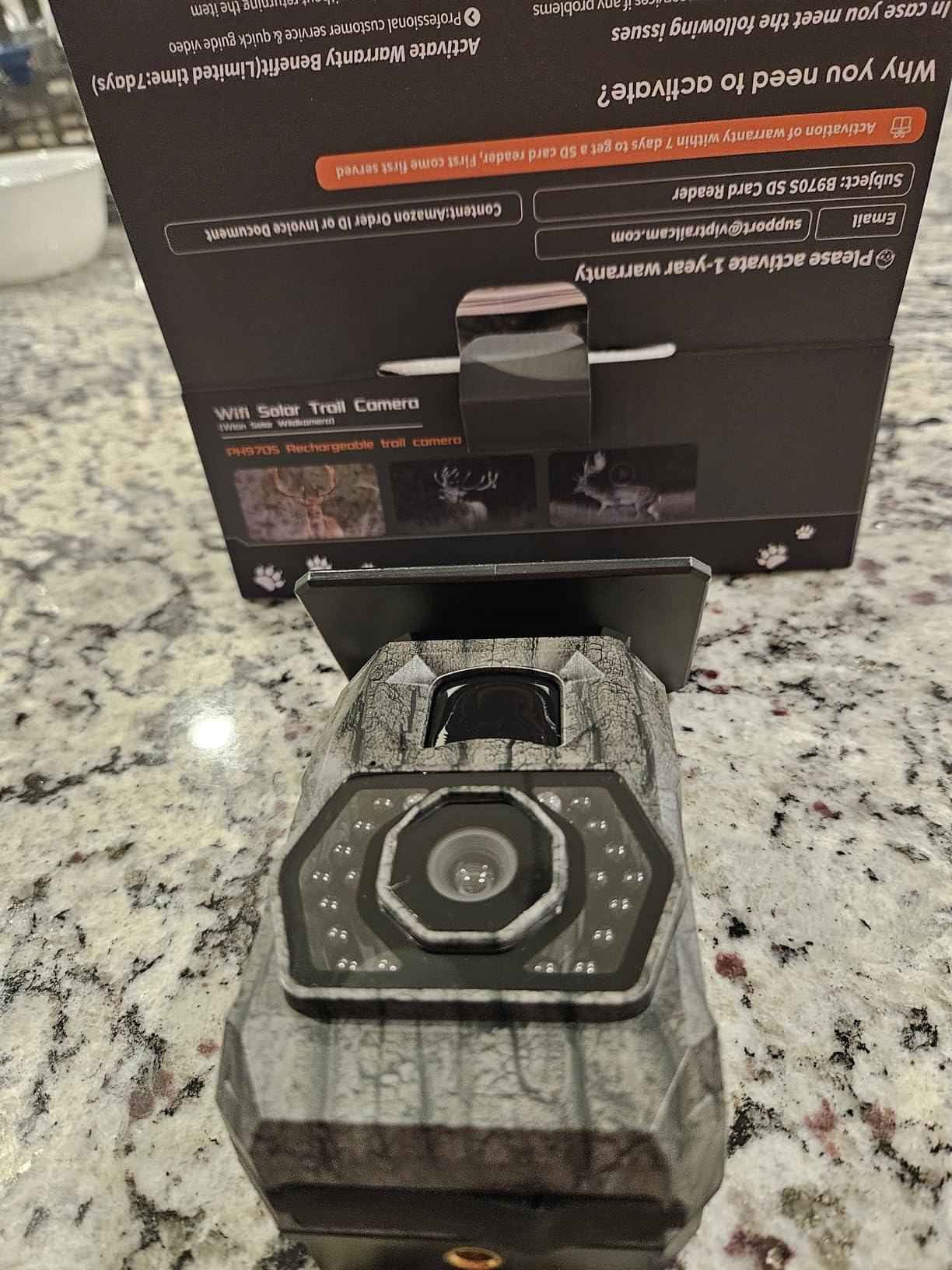 MAXDONE Solar Trail Camera WiFi Bluetooth, 4K 64MP Night Vision Game Camera customer photo 1