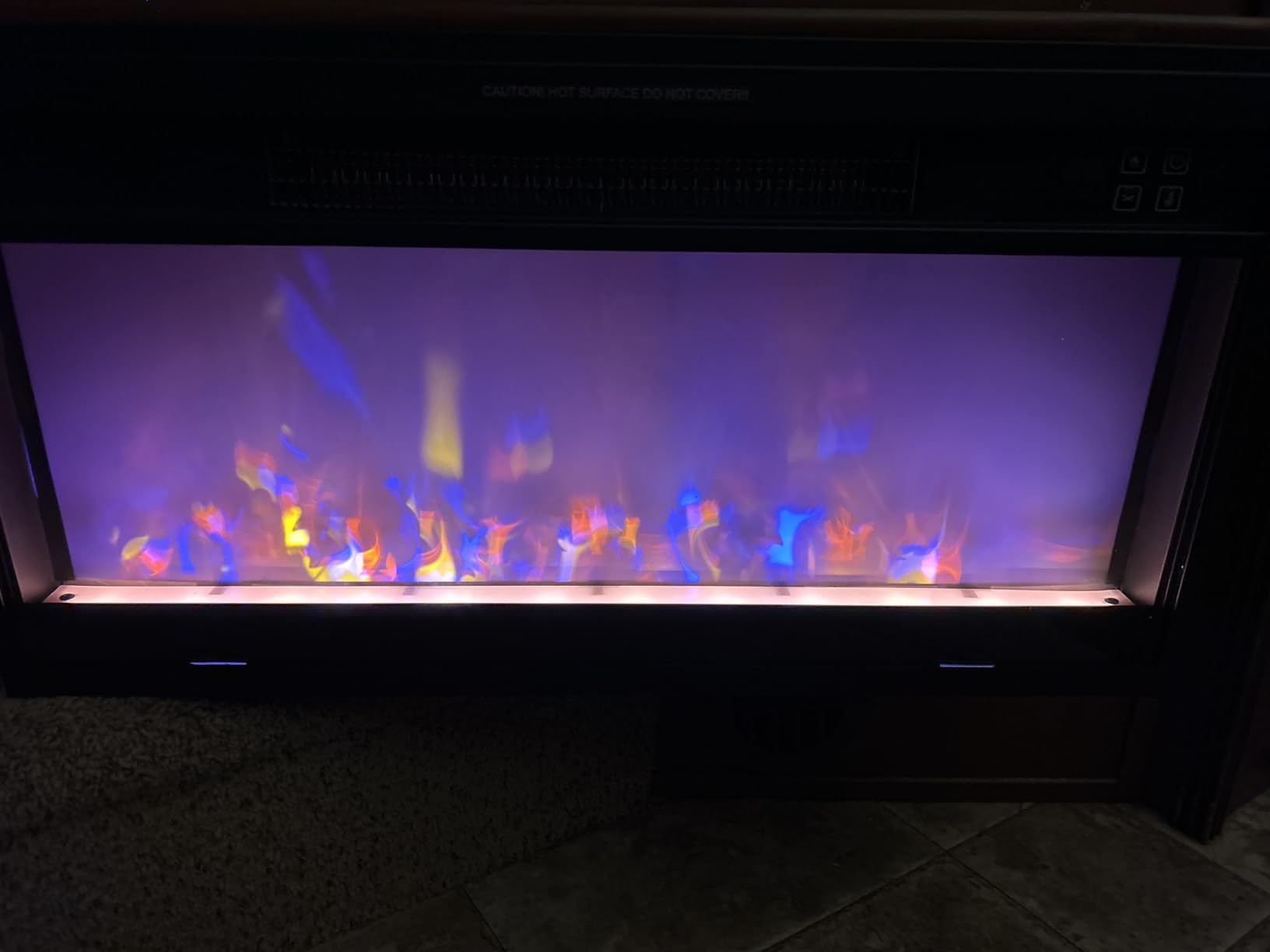 Tangkula 50 Inches Electric Fireplace with Remote, 750W/1500W customer photo 1