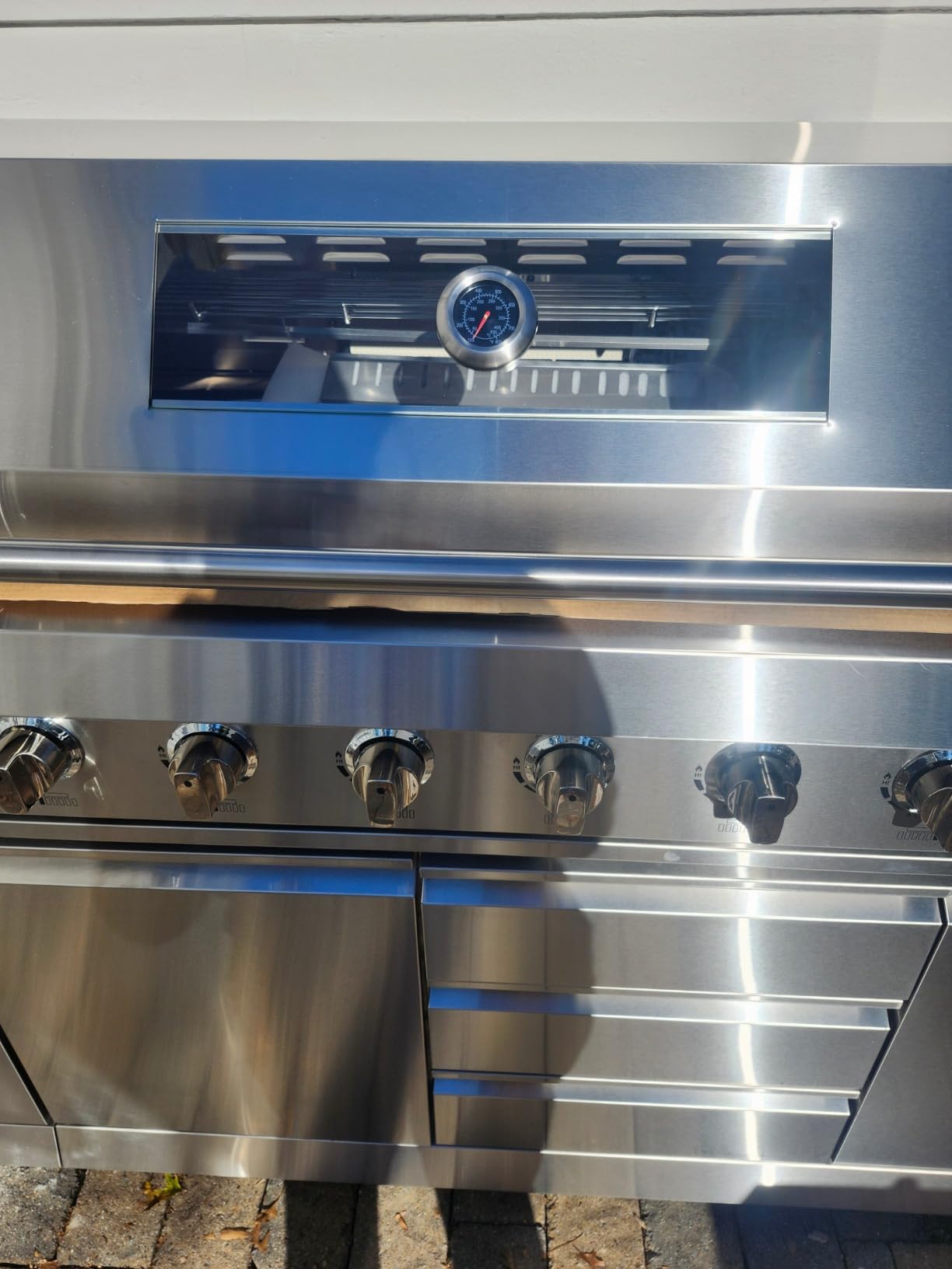 KoolMore Reserve Outdoor Kitchen Island with 6 Burner Grill and a Side Burner, Sink, Storage Cabinet and Beverage Refrigerator, CSA Listed in Stainless-Steel customer photo 2
