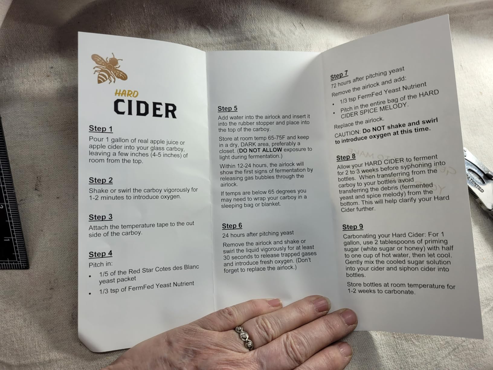 Hard Cider Making Kit - 1 Gallon Reusable Homebrew Set to Make Hard Apple Cider- Must Bee Company customer photo 1