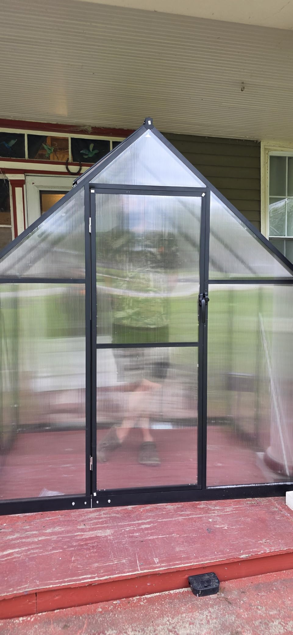 8X10FT Greenhouse with Thermometers, Large Aluminum Greenhouse for Outdoors customer photo 2