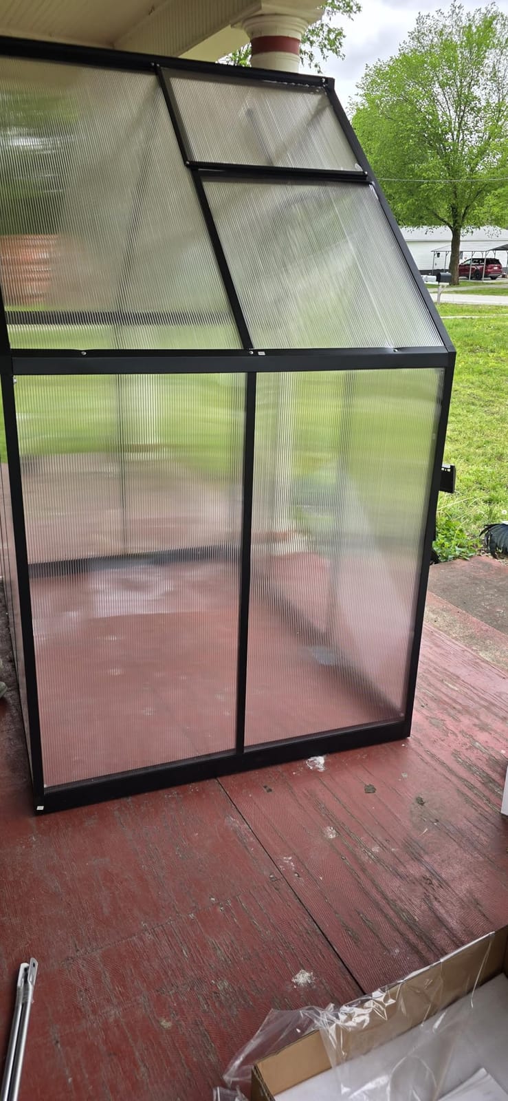 8X14FT Green House with Thermometers, Large Aluminum Greenhouse for Outdoor customer photo 2