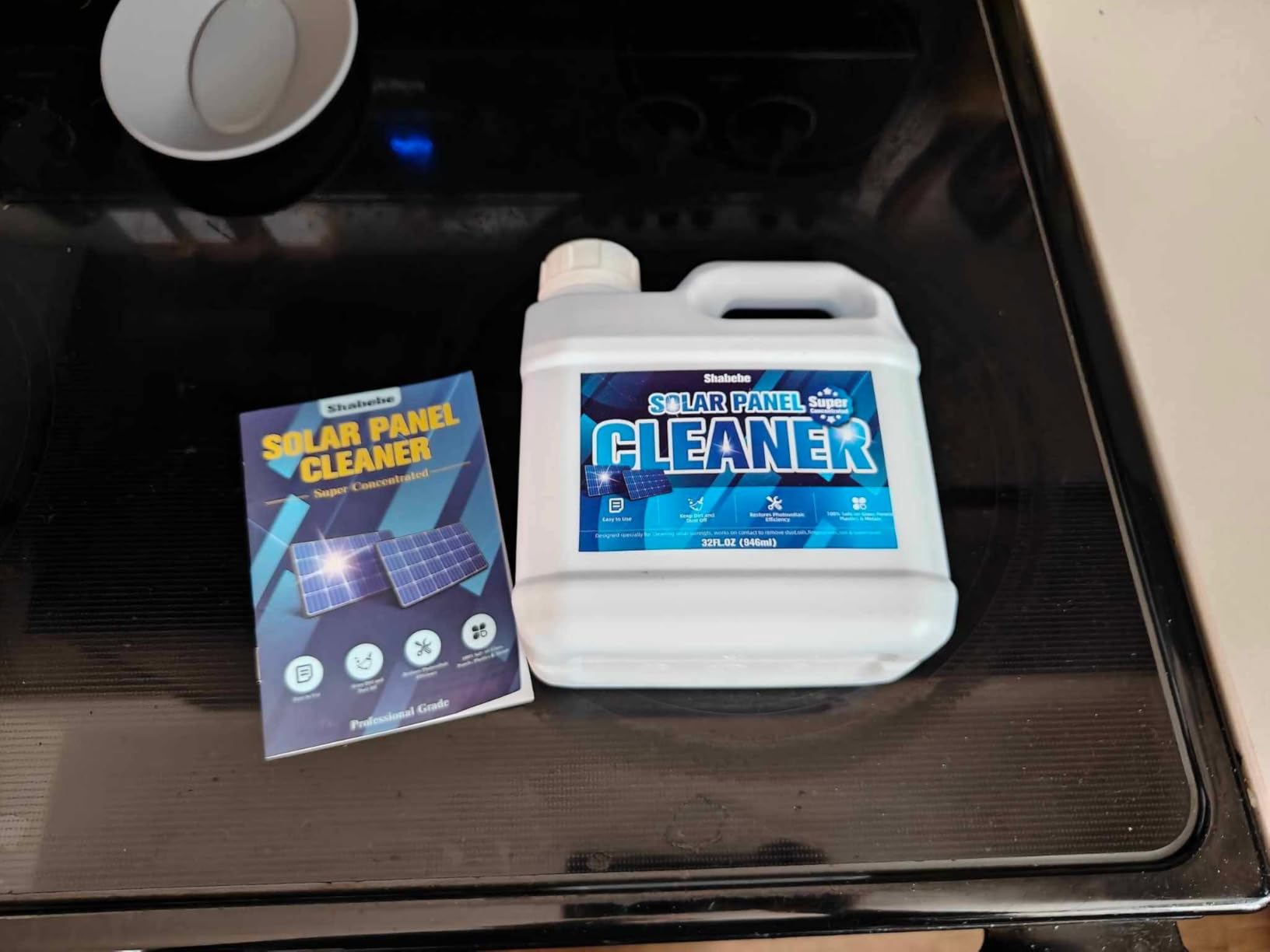 Solar Panel Cleaner 32oz (Makes 150 Gallons) - 20X Strength Super Concentrated Glass & Solar Panel Cleaning, Industrial Grade Streak-Free Fast Dry Remove Oils, Water Spots, Dust, Droppings customer photo 1
