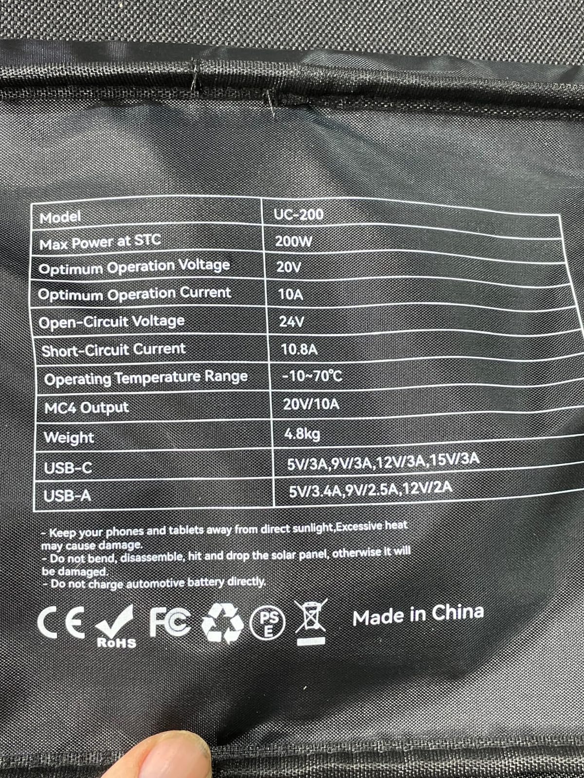 Ecosonique 200W Portable Foldable Solar Panel MC4 Output for Power Station customer photo 1