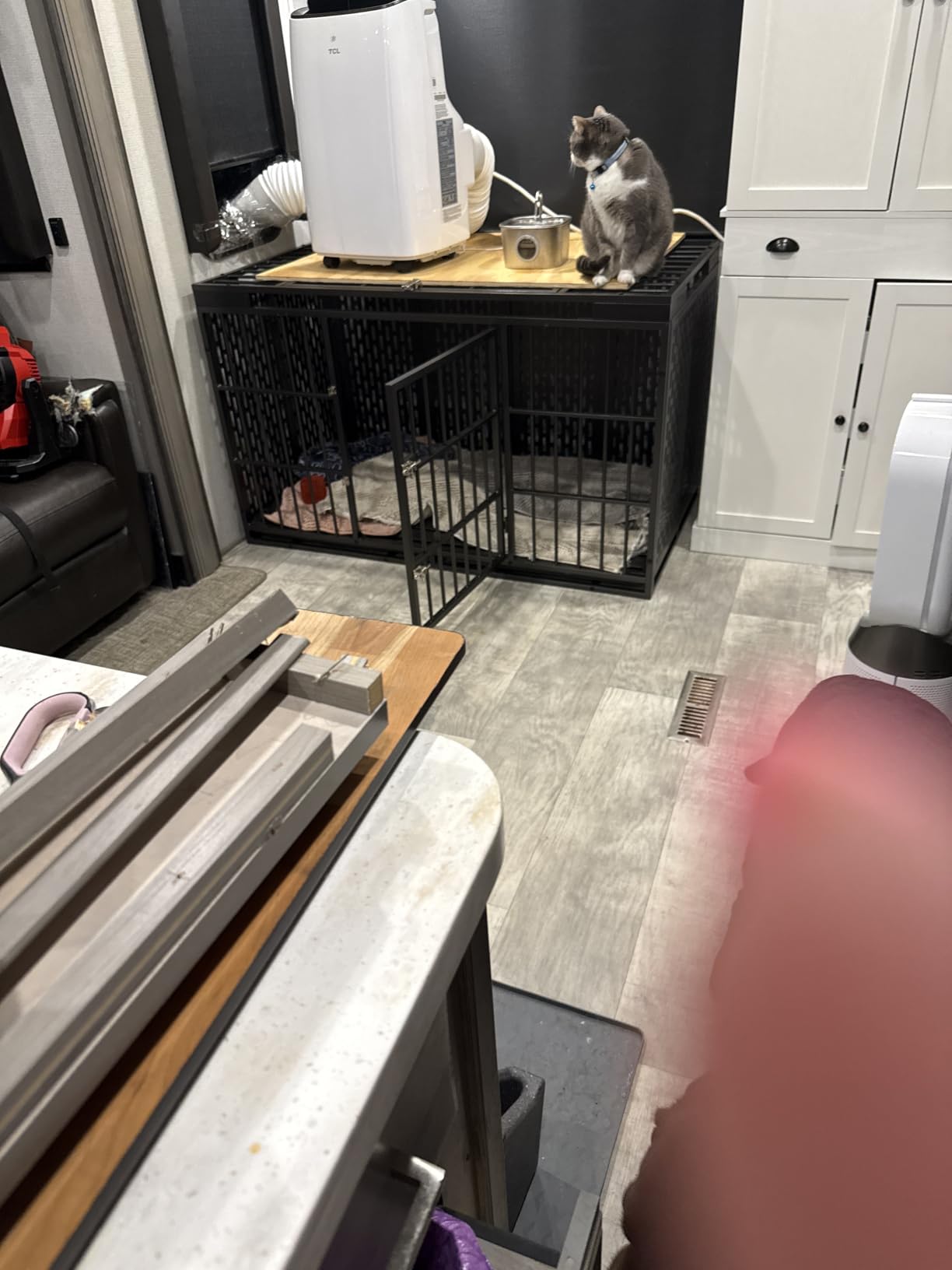 37 Inch Heavy Duty Dog Crate with Wheels,Indestructible Escape-Proof Dog Kennel with Locking Latch and Double Door,Extra Large XL XXL Crate Indoor for Large and Medium Dog with Removable Tray customer photo 2