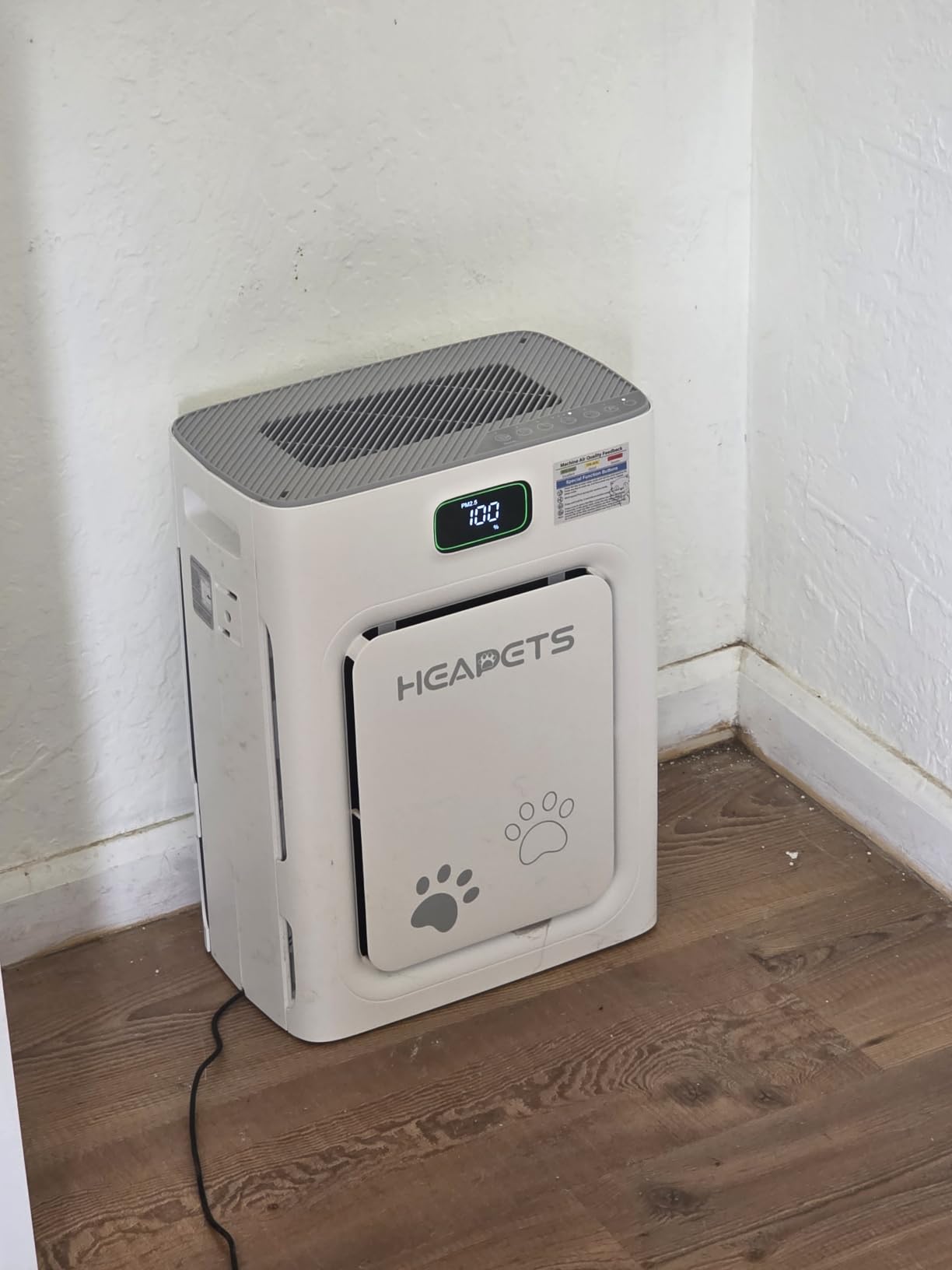 Pet Air Purifier for Home Large Room 2500 Sq Ft, H13 HEPA Double-Sided Filter with Washable Pre-filter, Adsorbs Pet Hair Dander Odor Allergies Smoke Dust,PM2.5 Air Quality Monitor,Auto Mode,P358 Grey customer photo 2