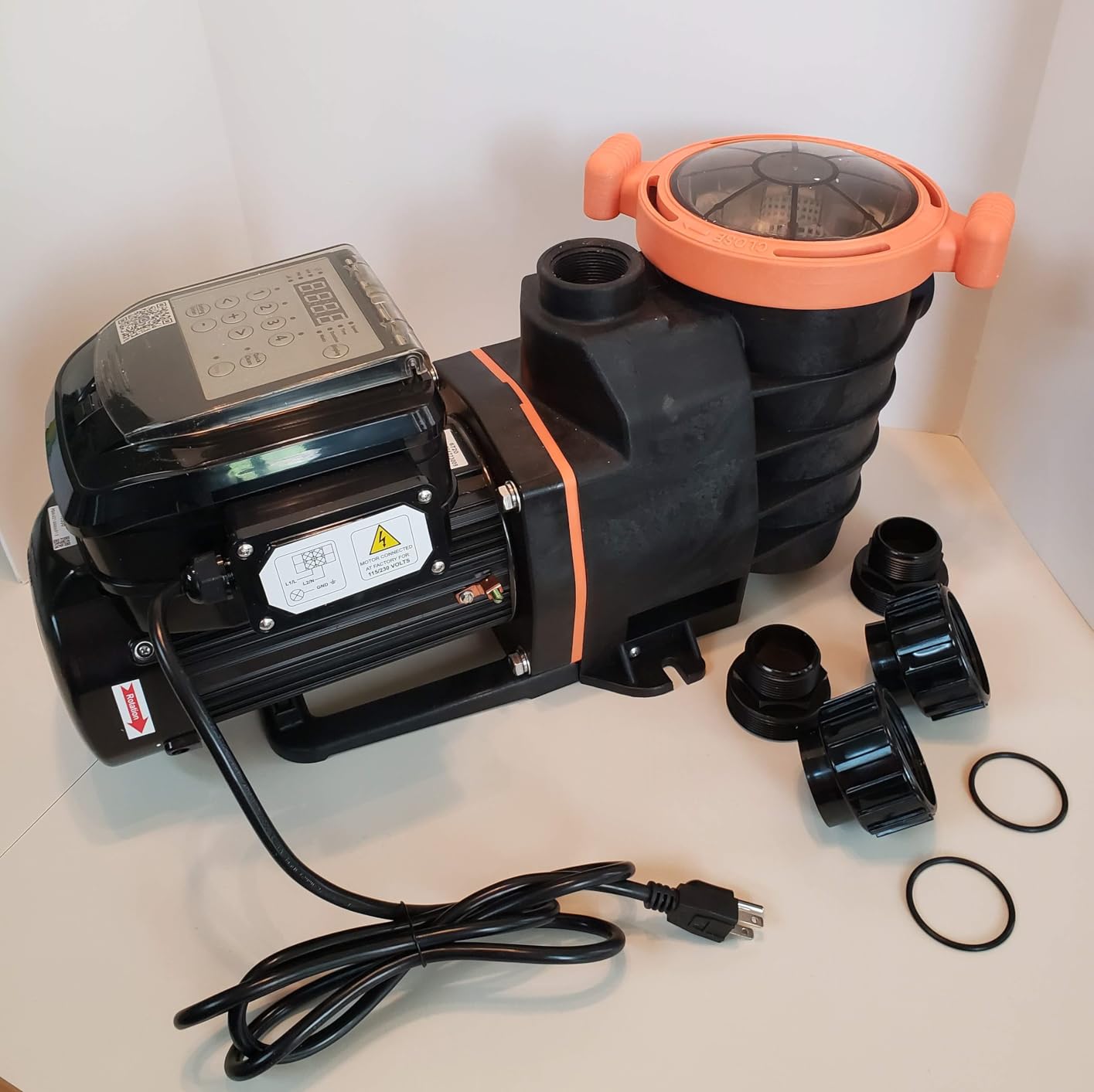 1.5 HP Variable Speed Pool Pump for Inground and Above Ground Pools, 5070 GPH Self-Priming Pump with App&Digital Control Panel, Dual Voltage 115V/230V, Programmable 1000-3450 RPM customer photo 1