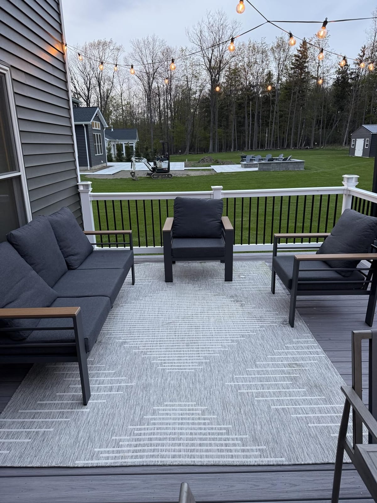 Aoxun Patio Furniture Set, Aluminum Outdoor Furniture with Oversized Seats customer photo 2