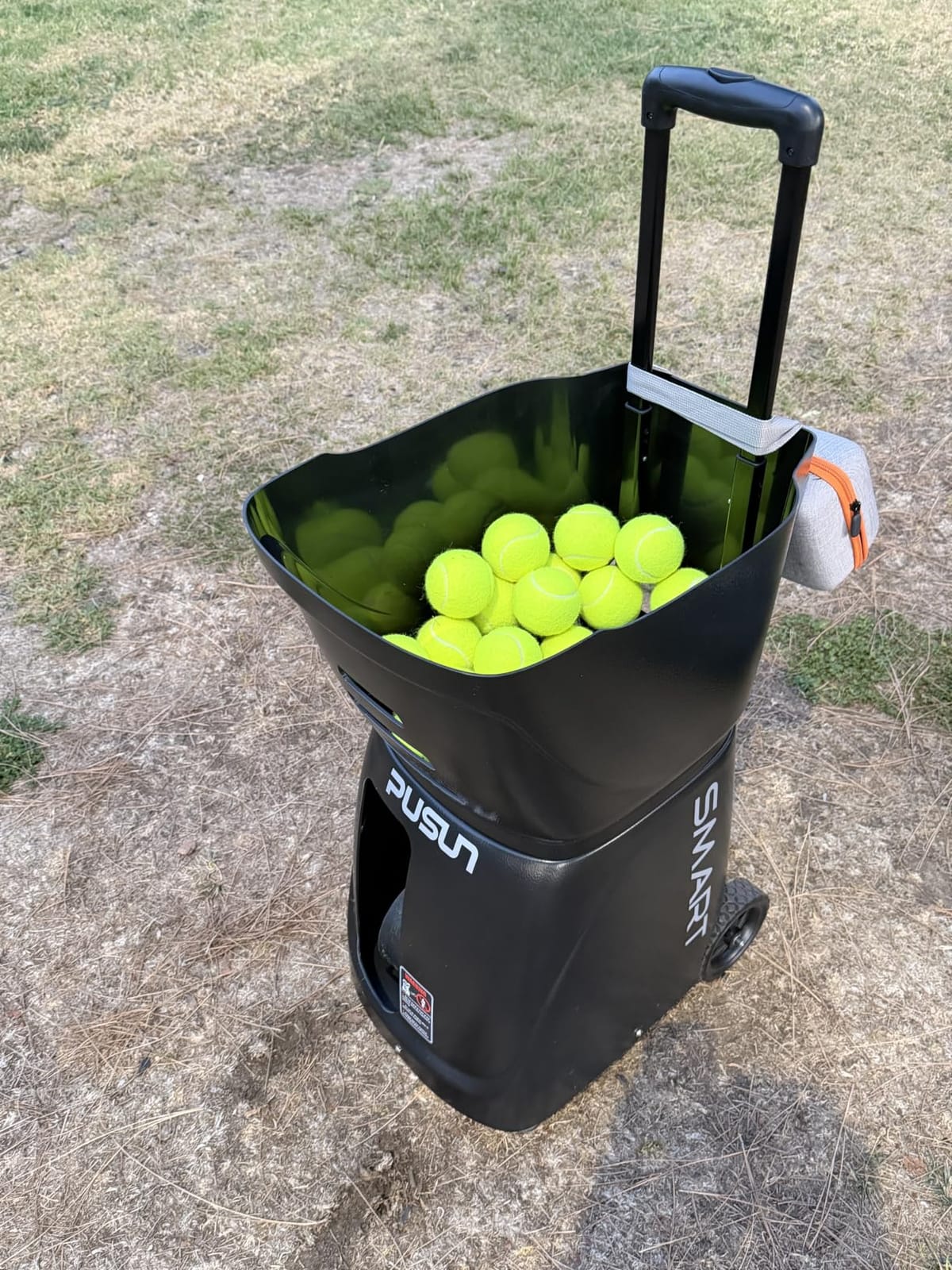 PUSUN|PT-Smart Tennis Ball Machine: App Control with 12 Built-in Training Modes,6-Level Spin,28-Pt,75 MPH,32.6 lbs,100+ Ball,5H Battery, Portable, for Tennis/Padel,Training, Practice,Beginners to Pros customer photo 1