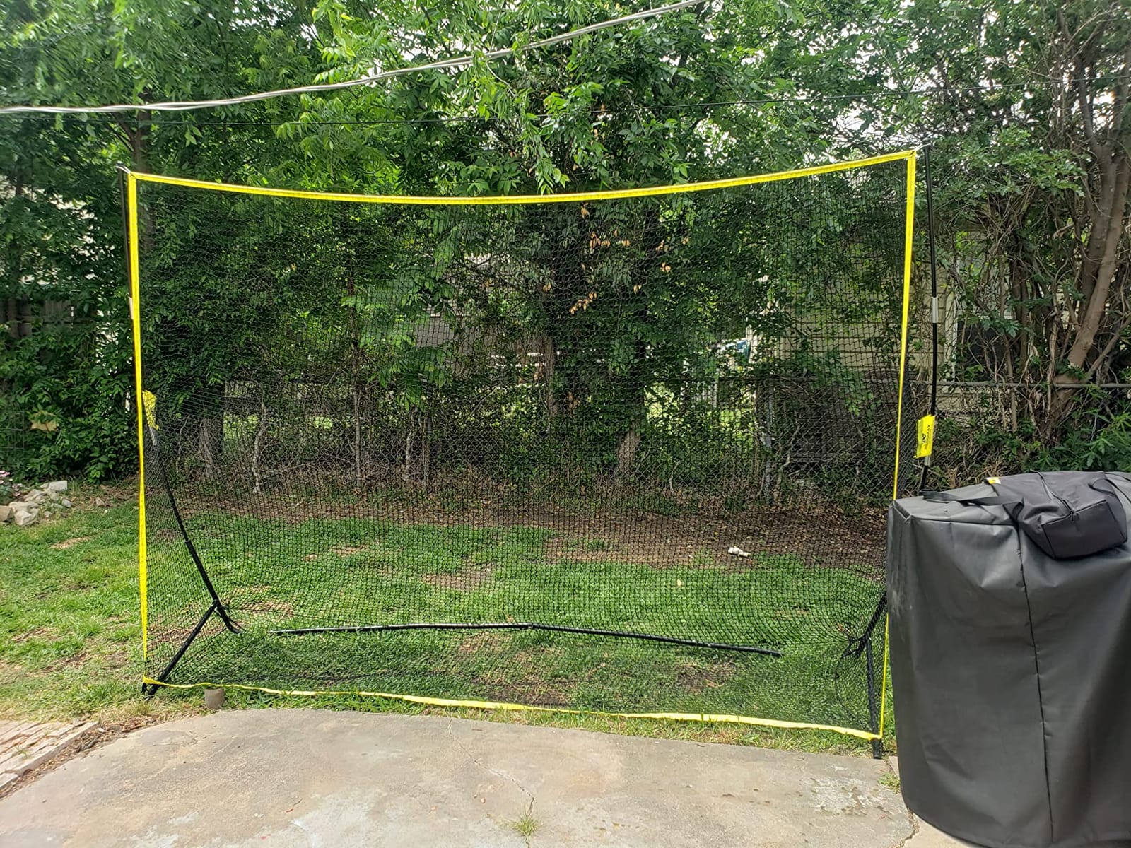 PodiuMax Golf Net, 10x7ft Golf Practice Net with Noise Reduce Silk Target Driving Real Balls, Hitting Nets for Backyard Garage, Improve Chipping Putting Pitching,Gift for Men & Golfers customer photo 1