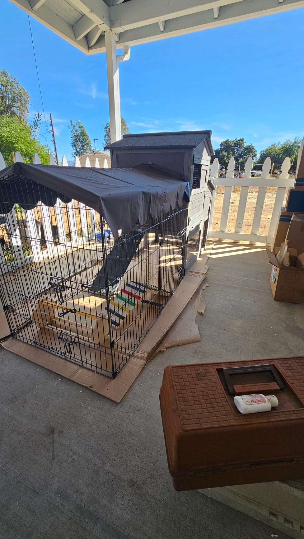 GUTINNEEN Chicken Coop with Run Large Hen House on Wheels Chicken House for Chickens Poultry Cage with Nesting Box,Leakproof Pull-on Tray customer photo 1