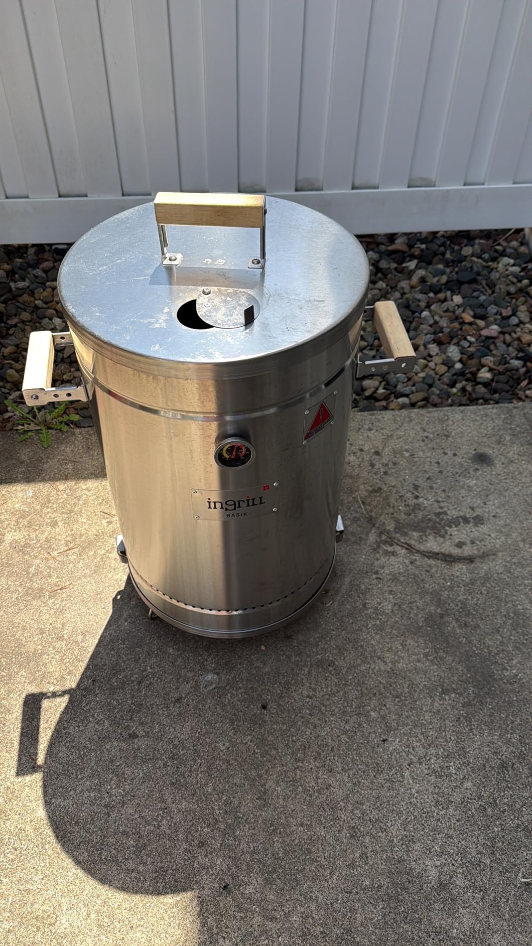3-in-1 Stainless Steel Smoker Barrel Grill - Portable Charcoal BBQ with Thermometer, 25 lbs Outdoor Cooking Smoker for Camping, Backyard & Home BBQ INGRILL customer photo 1