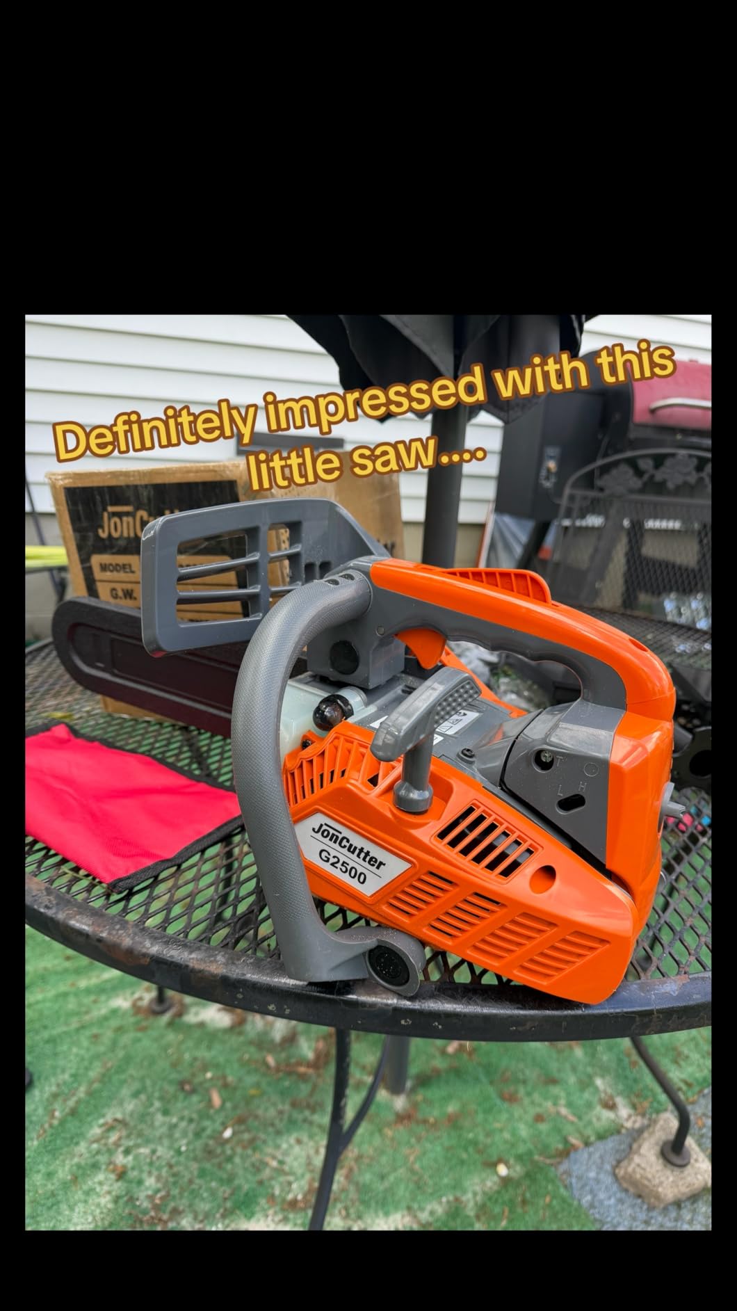 Holzfforma 25.4cc JonCutter G2500 Top Handle Arborist Gasoline Chainsaw Power Head With 12inch Saw Chain and Guide Bar Cover customer photo 1