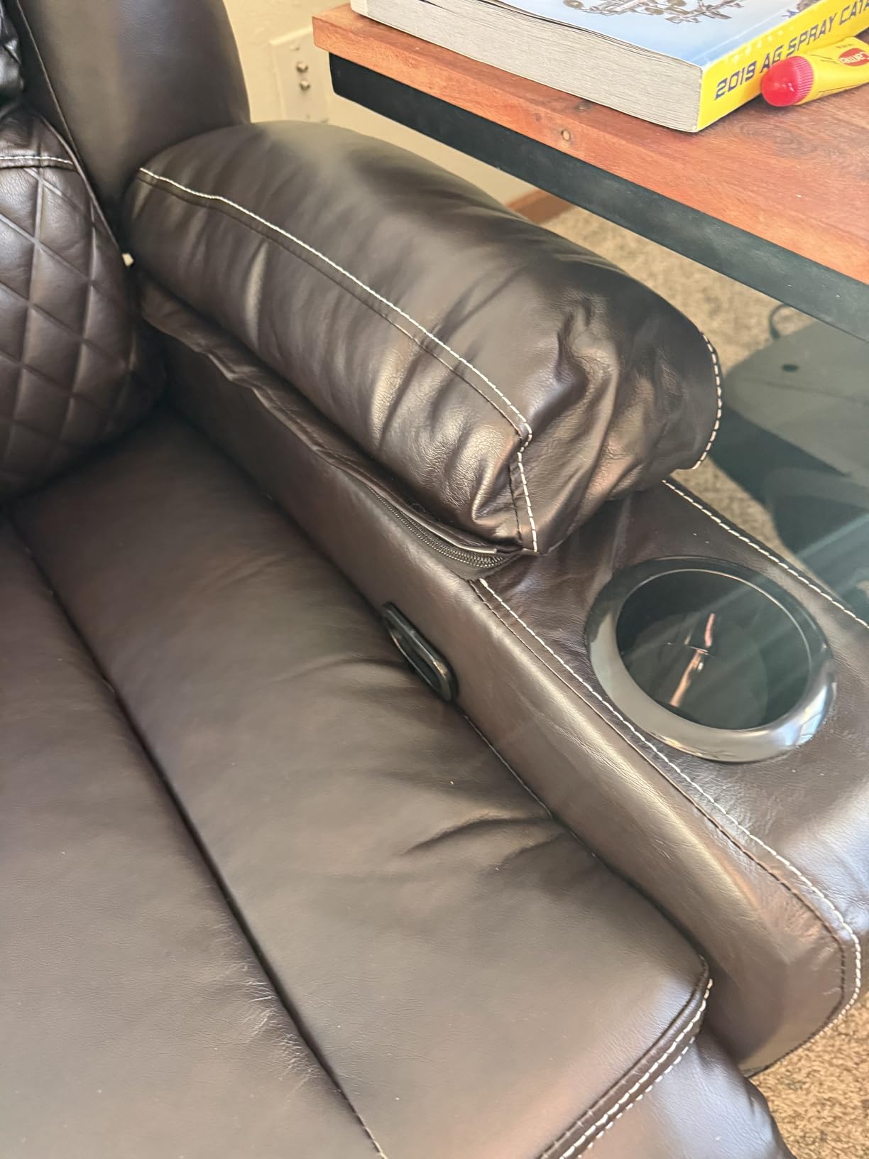 Upgraded 5 Seater Reclining Sofa Set, Living Room Couch (Velvet,Grey) customer photo 2