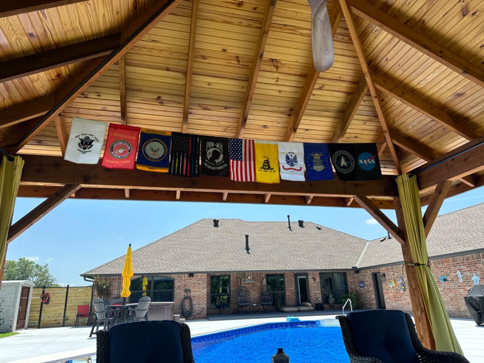 60 Inch Black Outdoor Ceiling Fan for Patios No Light Damp Rated, High CFM customer photo 1