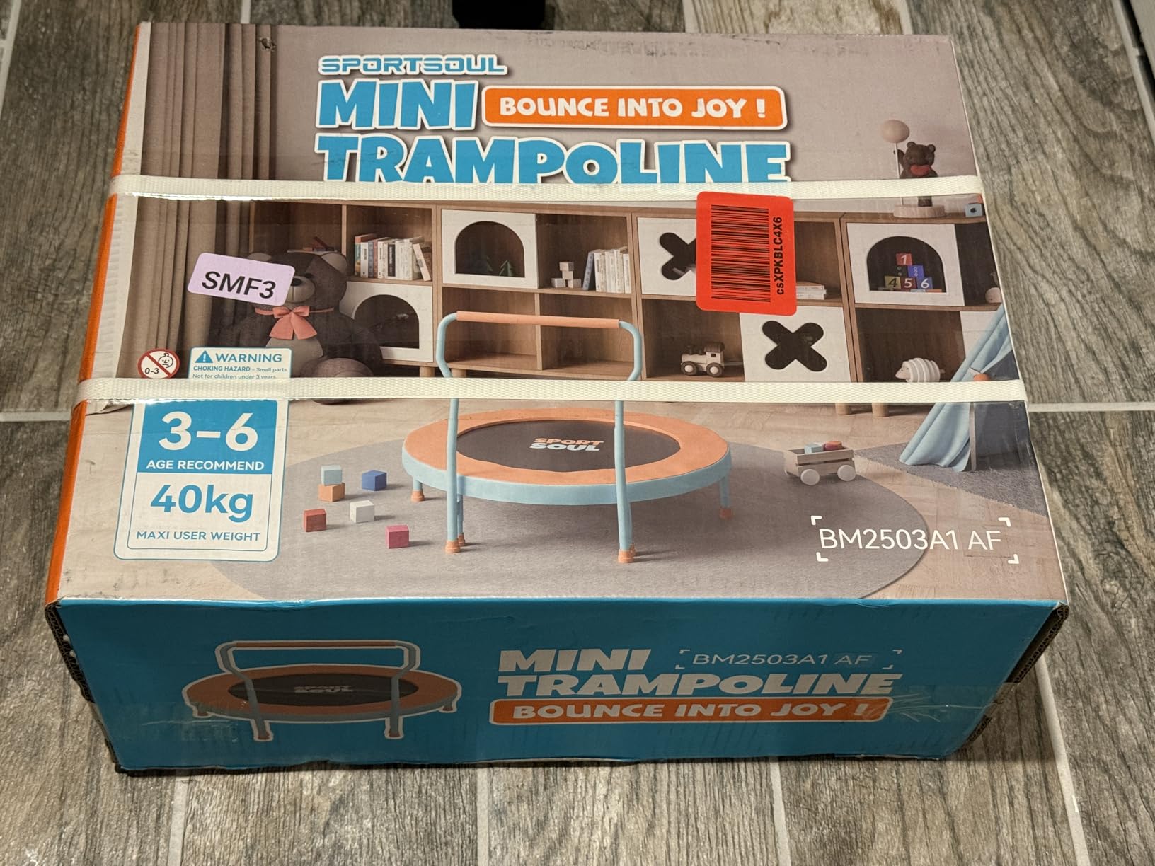 SPORTSOUL Mini Trampoline for Kids 3-6 with Super Safe Foam Handle Bar customer photo 2