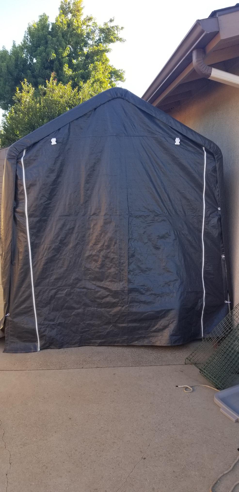 Quictent 10x15FT Carport Storage Shelter Large Shed with Roll-Up Door&Vents customer photo 1