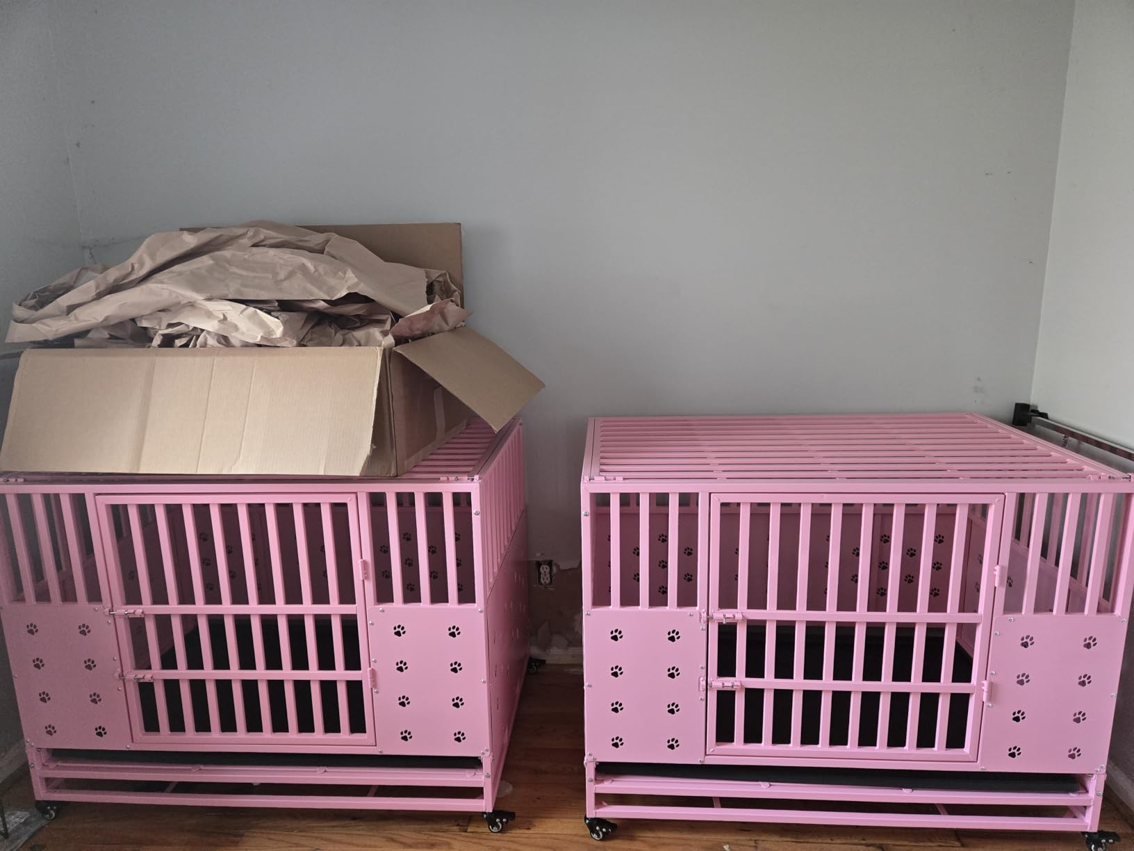 Cammoo 48'' Heavy Duty Dog Crate/Kennel for Large Dogs Indoor, Black customer photo 2