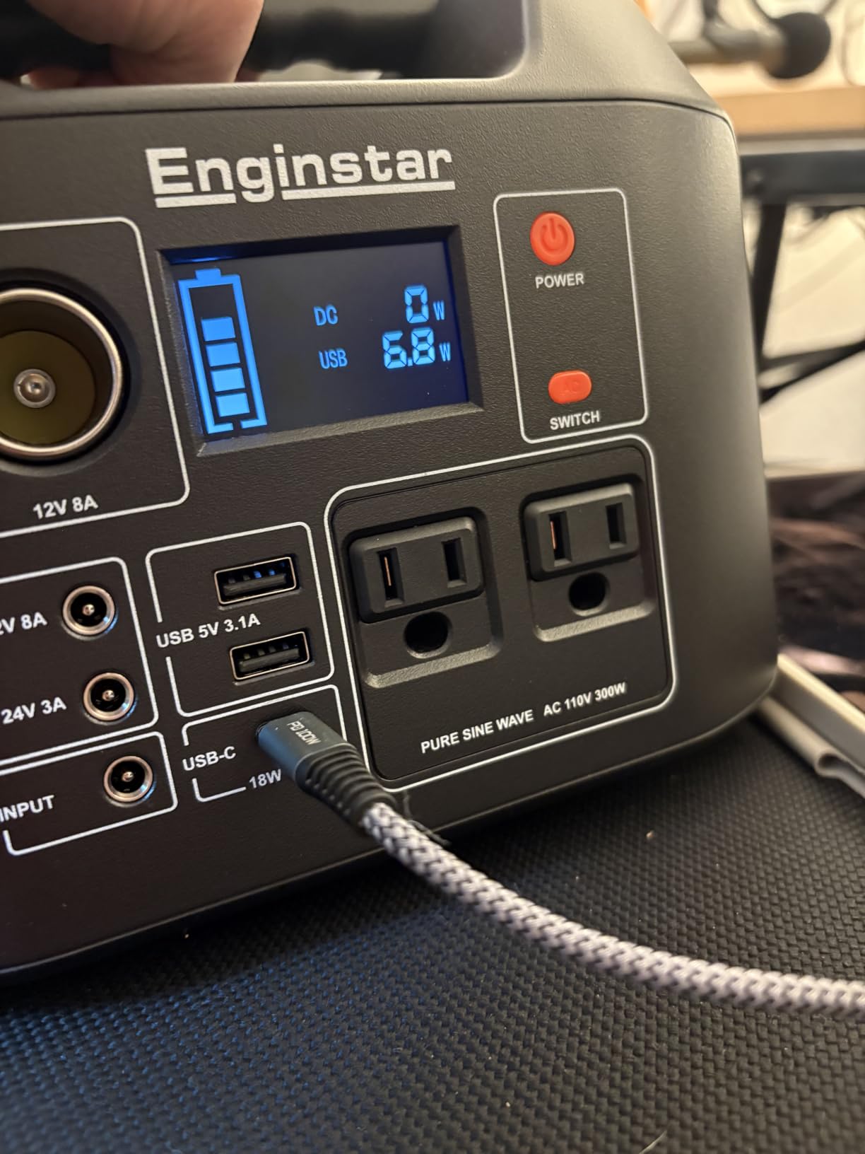 EnginStar Portable Power Station 300W 296Wh Solar Generator customer photo 1