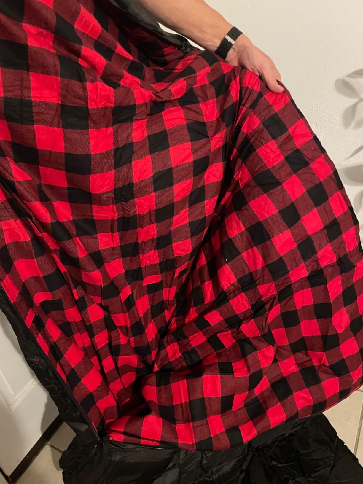 ShinHye 0 Degree Sleeping Bag for Adults - Cotton Flannel 4 Season Cold Weather Winter, XXL Big and Tall Camping Sleeping Bag with Compression Sack customer photo 1