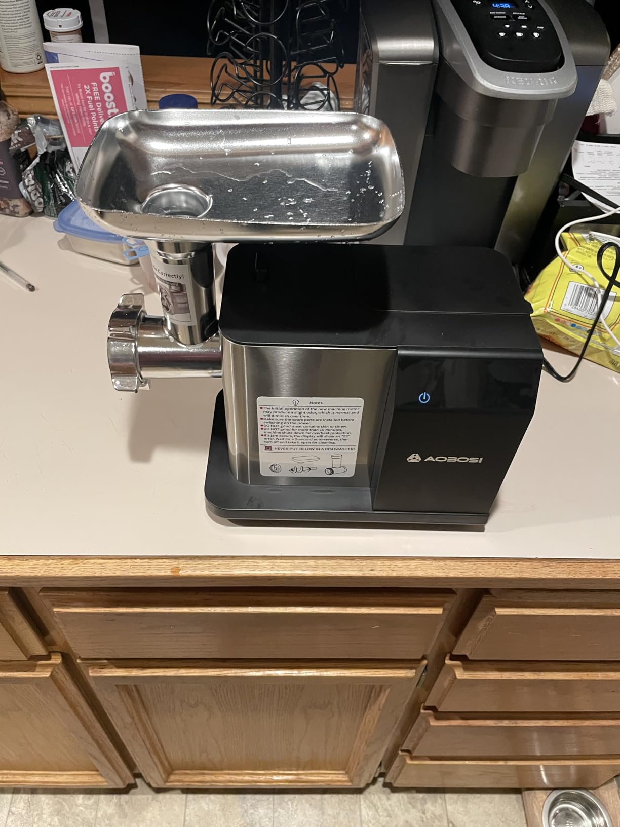 AAOBOSI Multifunctional Digital Meat Grinder Electric 3000W Max customer photo 2