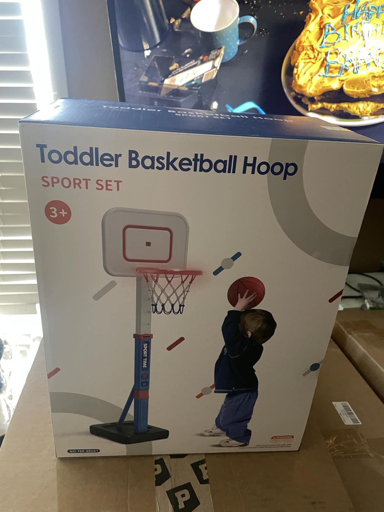 HYES Kids Basketball Hoop with Scoreboard/LED Basketball Rim for Child 3-5 customer photo 1