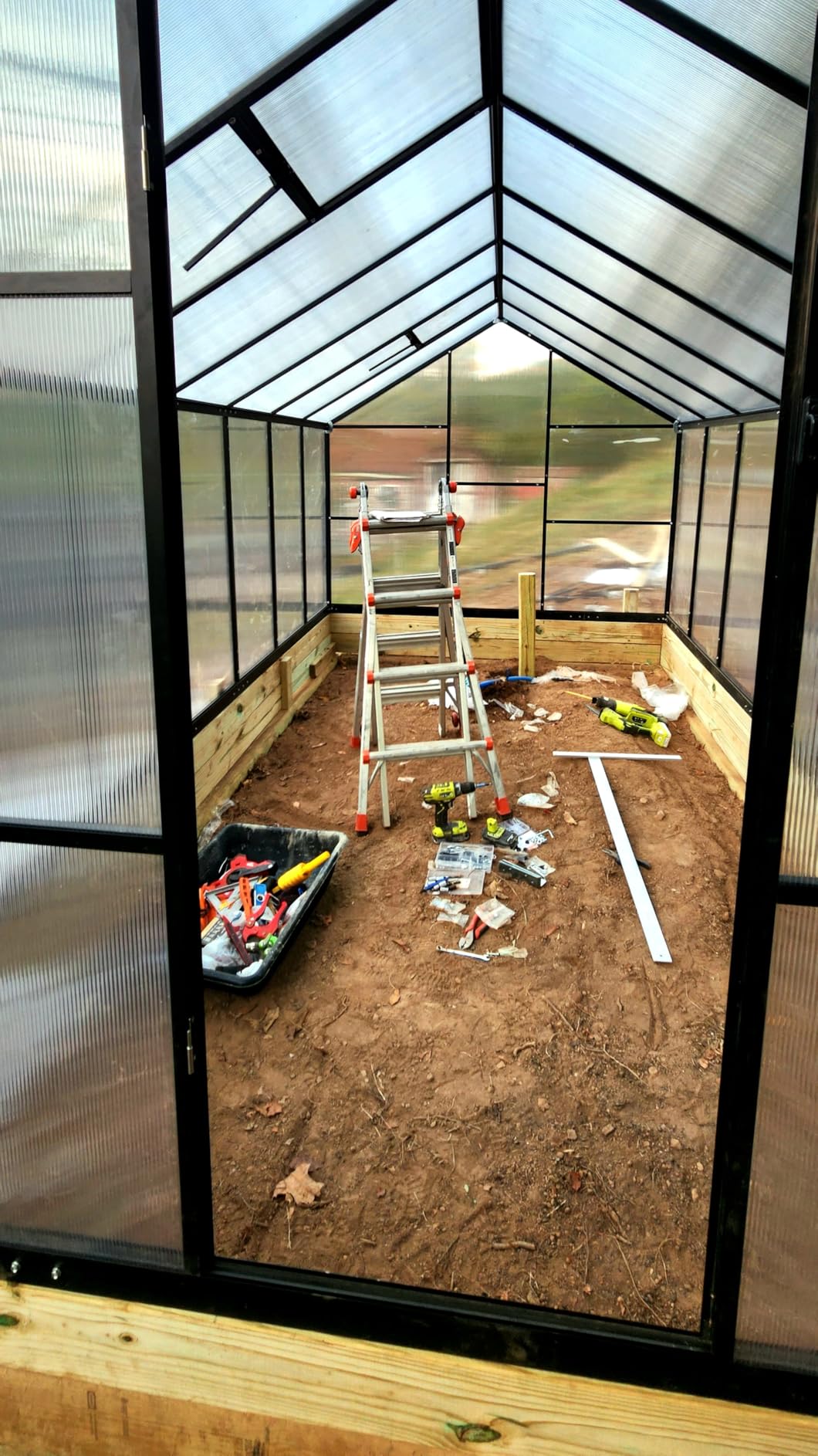 12x12 FT T-Shape Greenhouses, Polycarbonate Green House with UV Protection customer photo 1