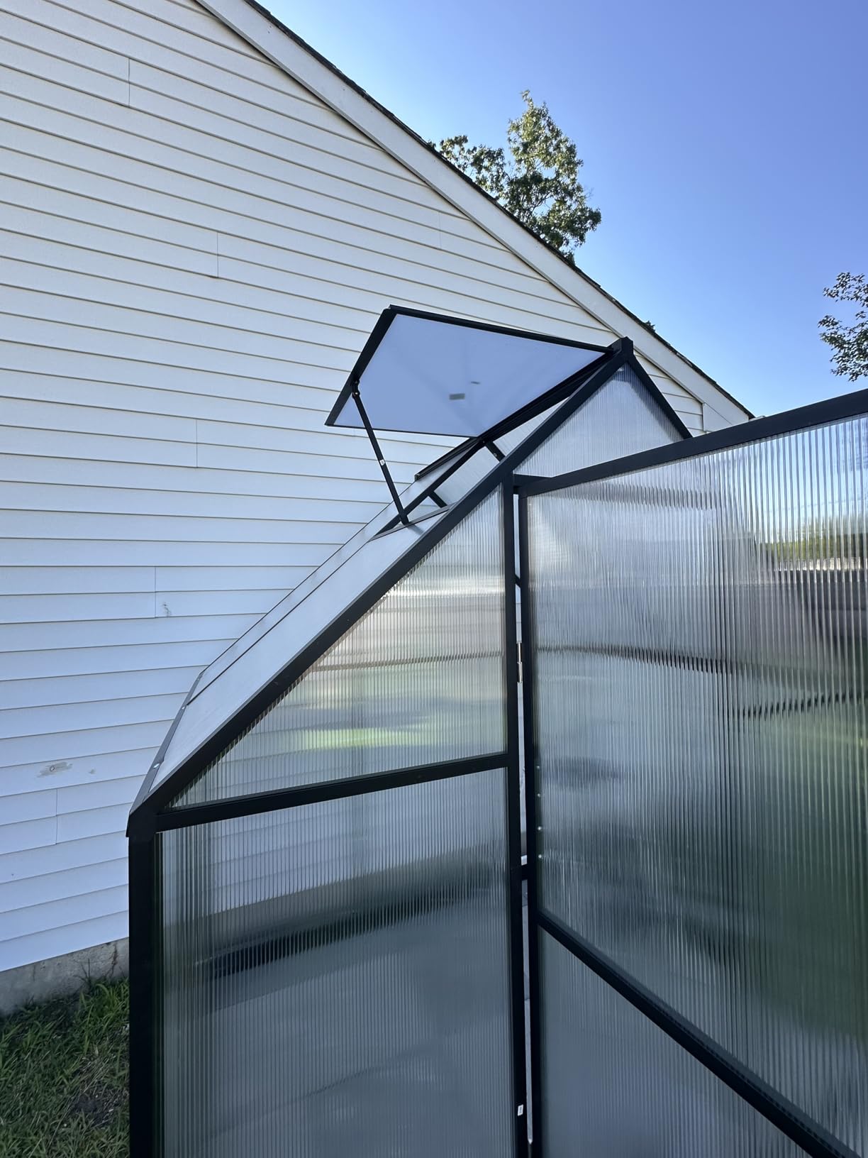 12x12 FT T-Shape Greenhouses, Polycarbonate Green House with UV Protection customer photo 2